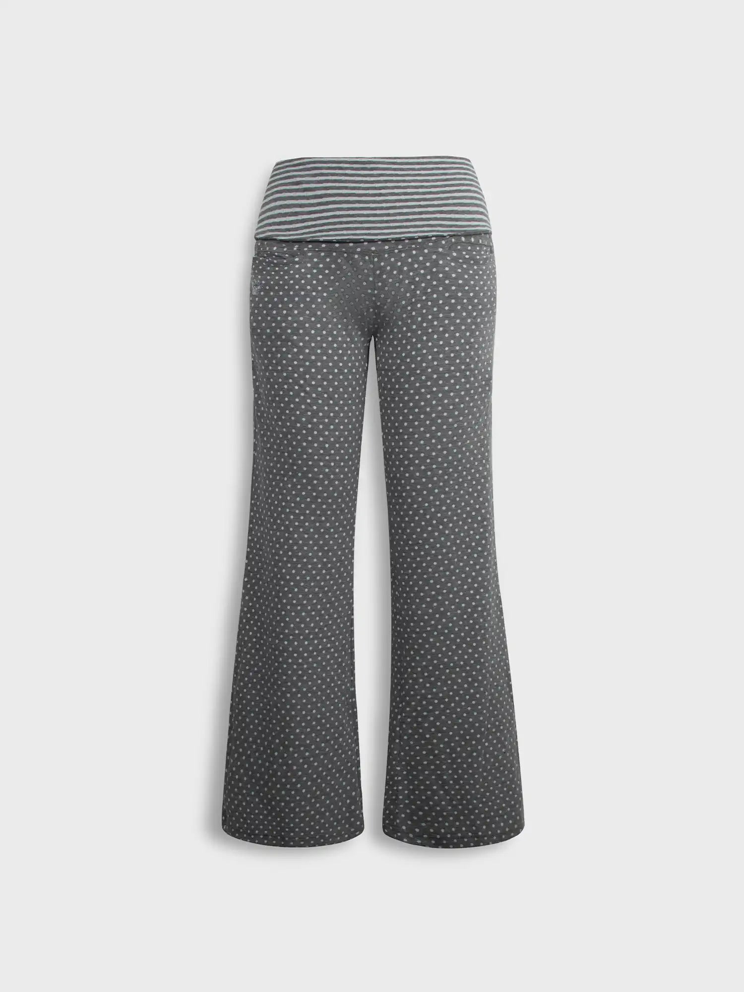 1Jinn Studio Y2K Polka Dot Foldover Flared Leggings | Canton Collective