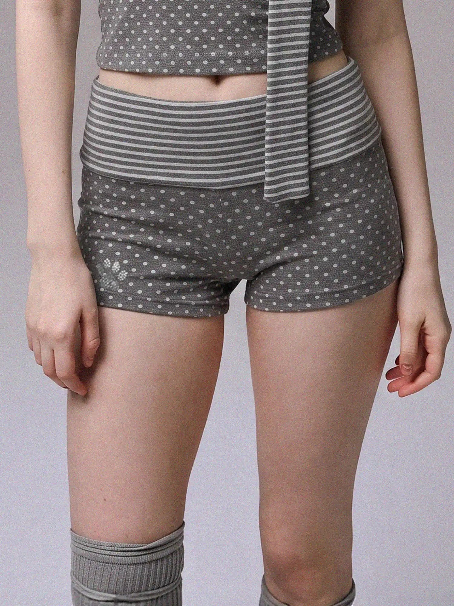 CantonCollective Design Y2K Polka Dot Foldover Shorts | Canton Collective