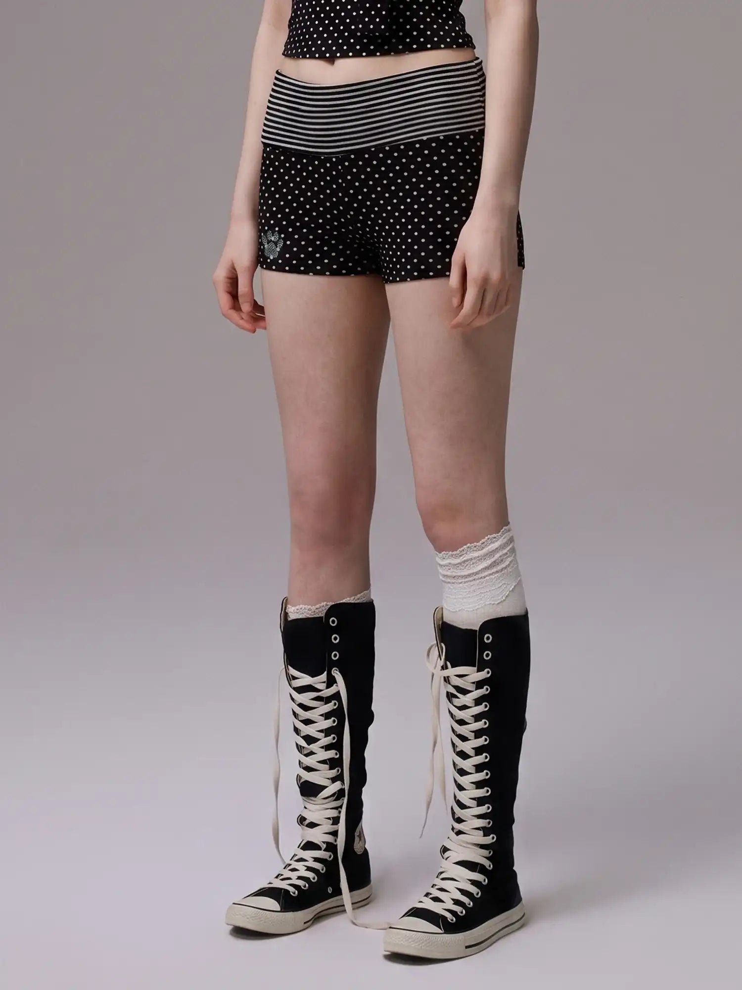 CantonCollective Design Y2K Polka Dot Foldover Shorts | Canton Collective