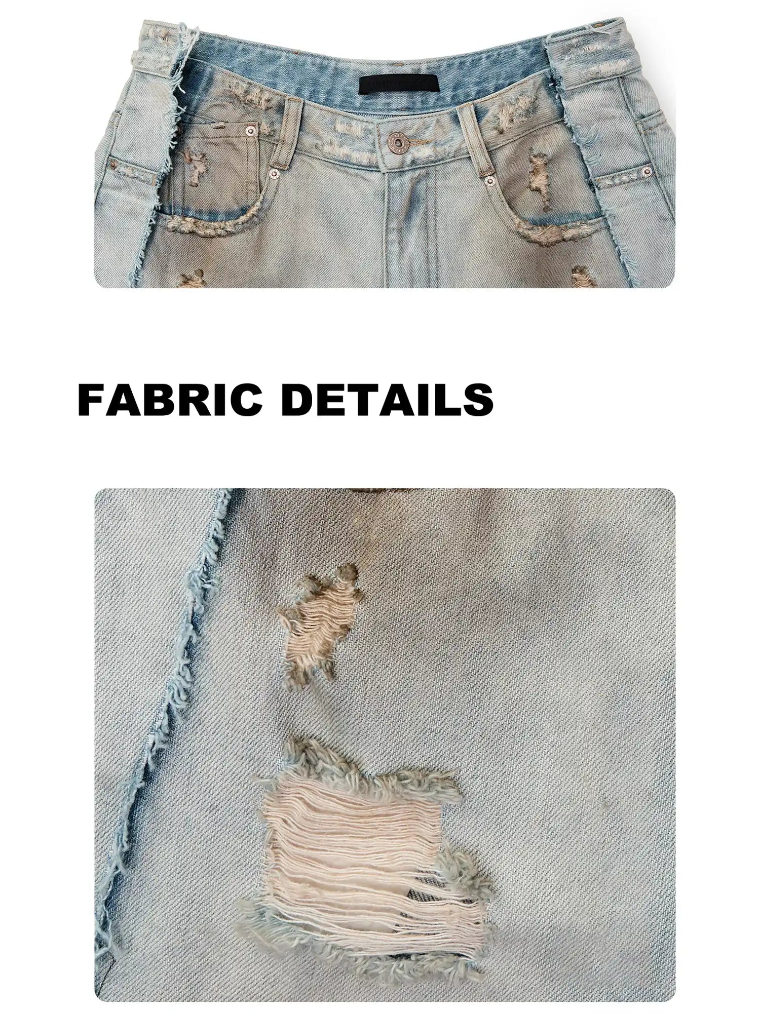 1Jinn Studio Y2K Punk Distressed Embroidered Baggy Jeans | Canton Collective
