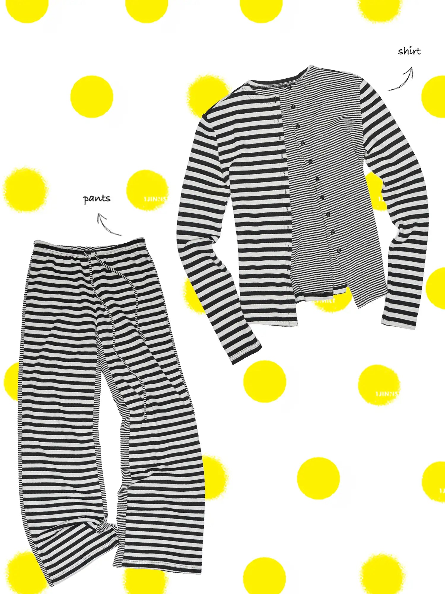 1Jinn Studio Y2K Reversible Stripe Jersey Cardigan Set | Canton Collective