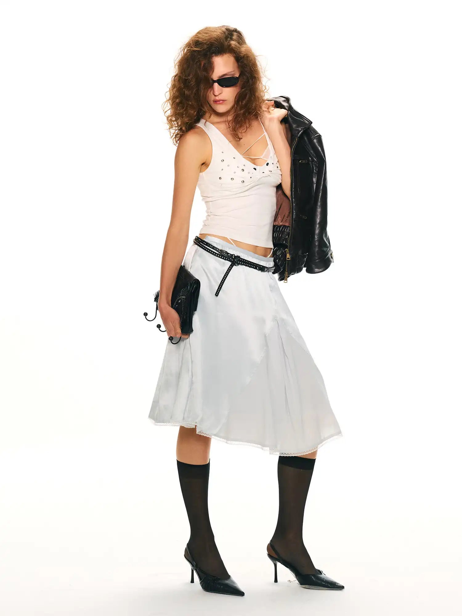 2th Desire Y2K Rhinestone Twisted V Neck Cami Top | Canton Collective