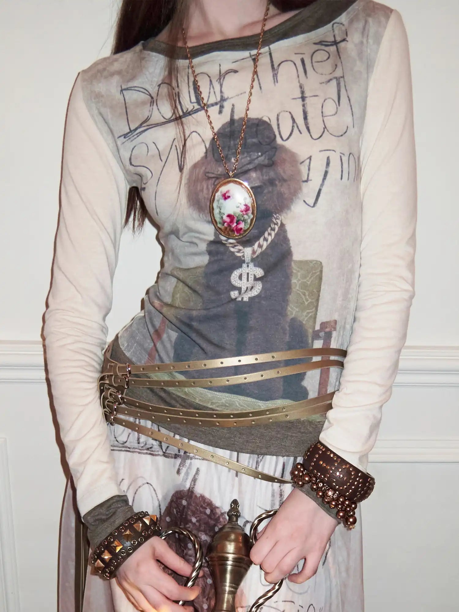 1Jinn Studio Y2K Royal Puppy Faux Two Piece Tee | Canton Collective