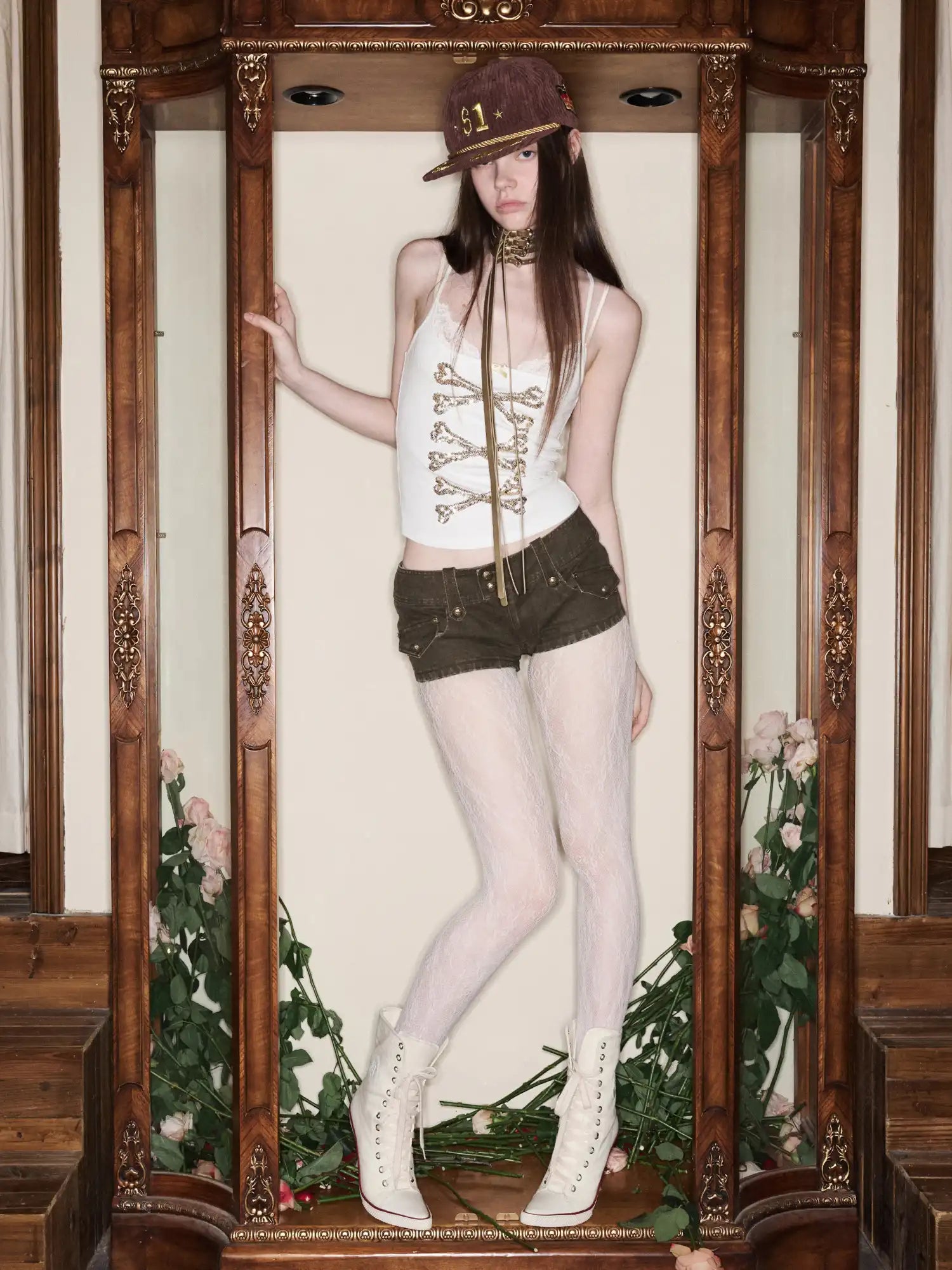 1Jinn Studio Y2K Spice Girl Cami Top With Bone Sequin | Canton Collective