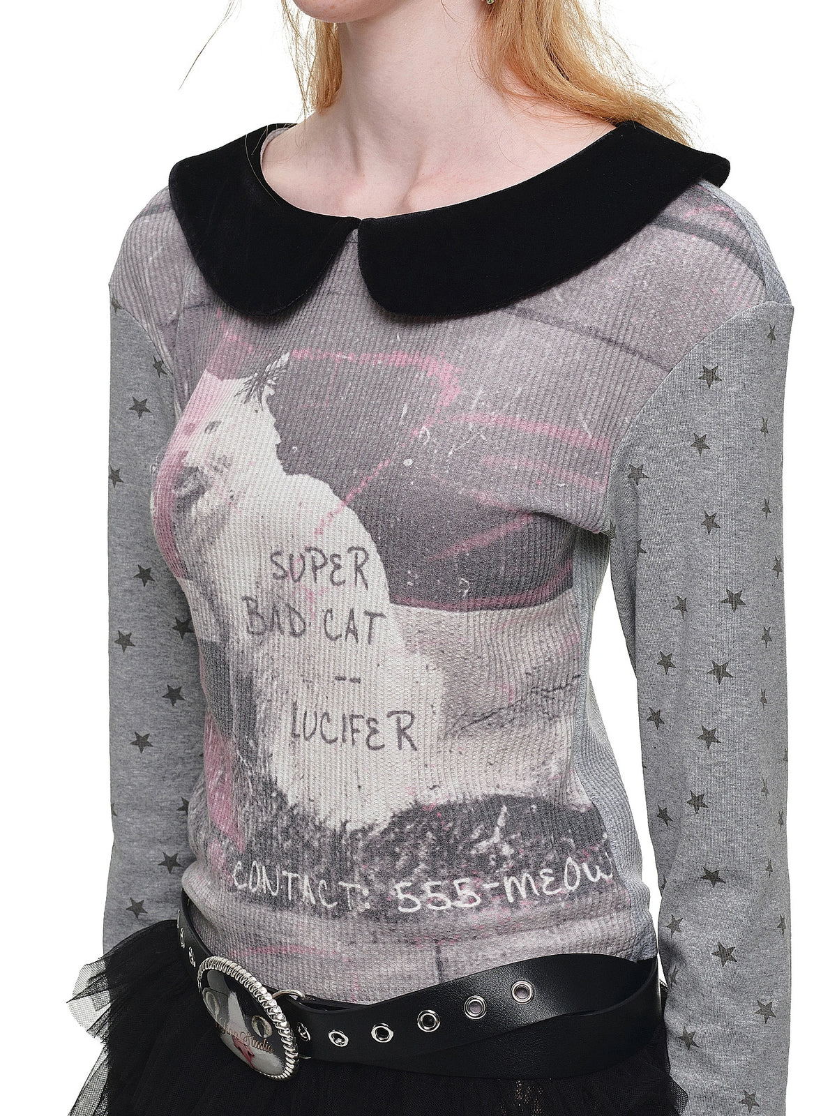 1Jinn Studio Y2K Star Long Sleeve Fitted Knit Top | Canton Collective