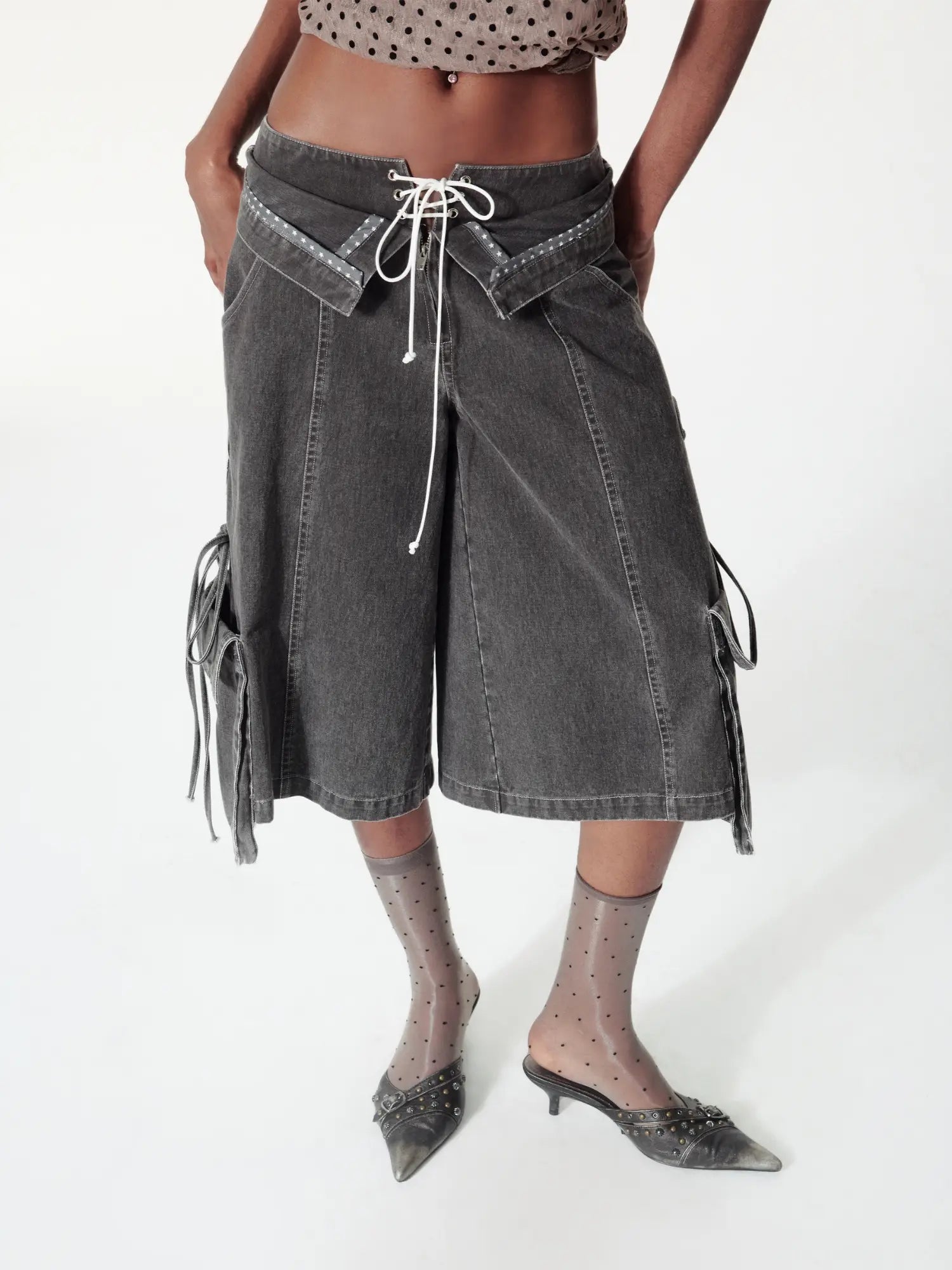 2th Desire Y2K Street Fold Over Bermuda Shorts | Canton Collective