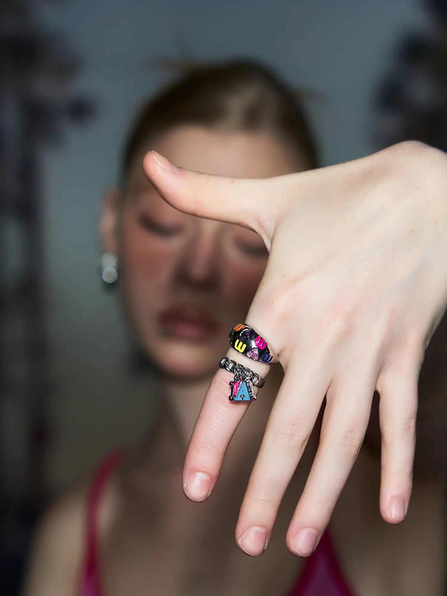 Deleteex Y2K Street Style Letter Open Ring | Canton Collective