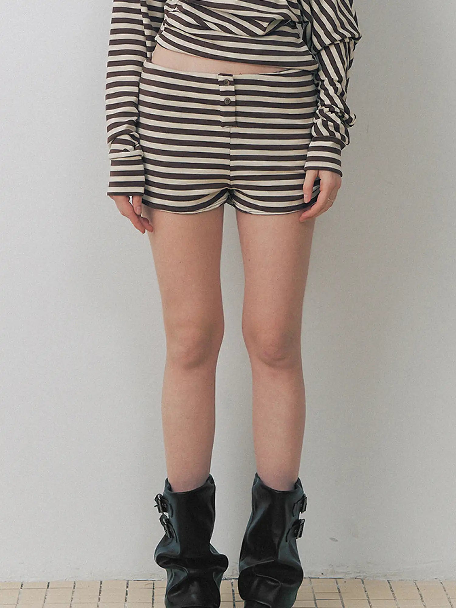 Deleteex Y2K Striped Tie Waist Shorts | Canton Collective