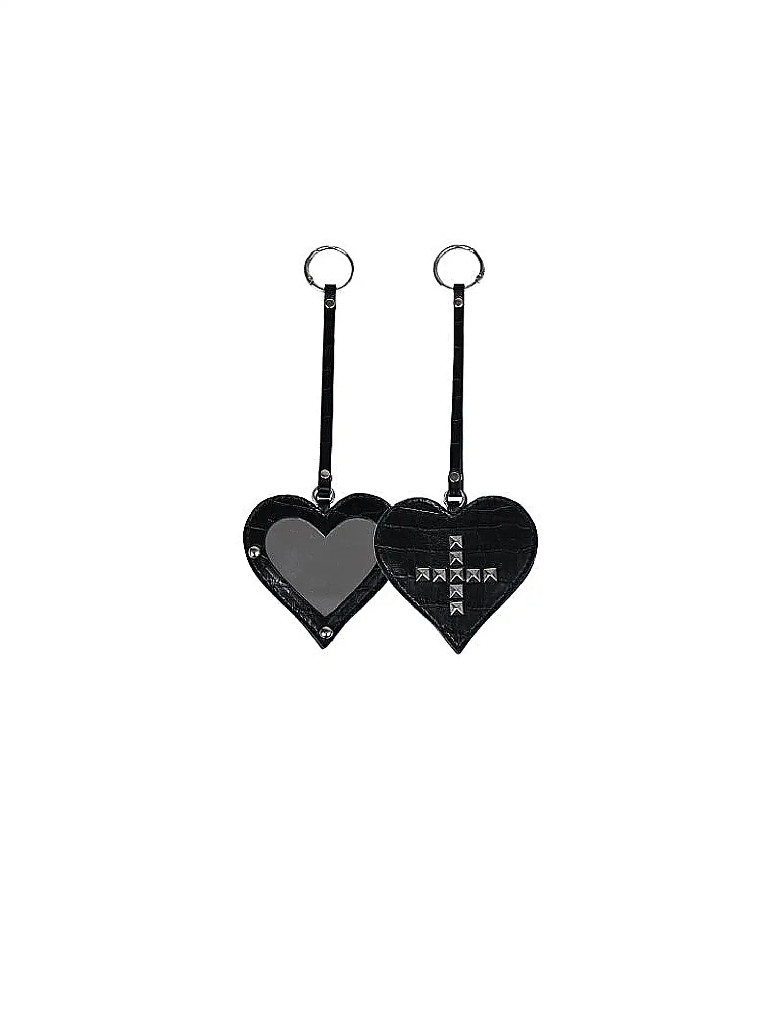 2th Desire Y2K Studded Heart Mirror Bag Charm | Canton Collective