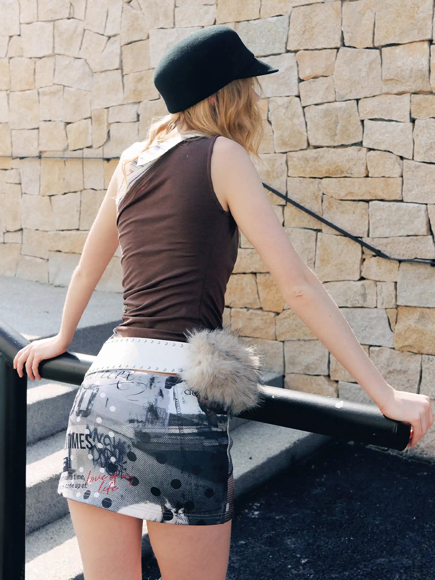 Deleteex Y2k Polka Dot Races Mini Skirt | Canton Collective