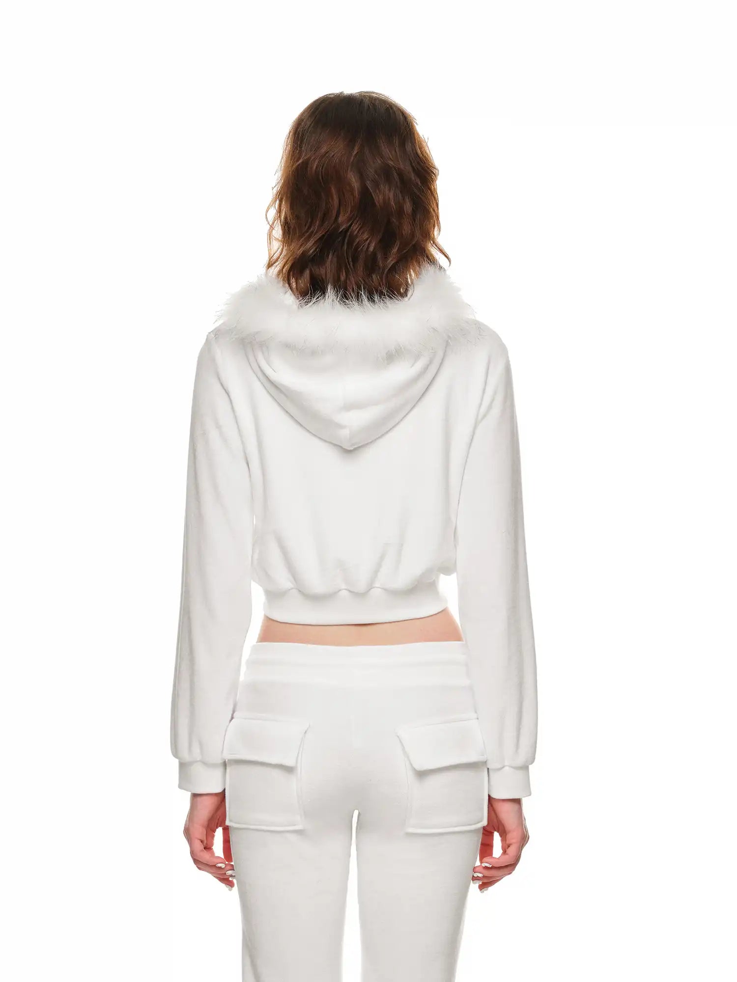 1Jinn Studio Velvet Faux Fur Fall Hoodie Set | Canton Collective