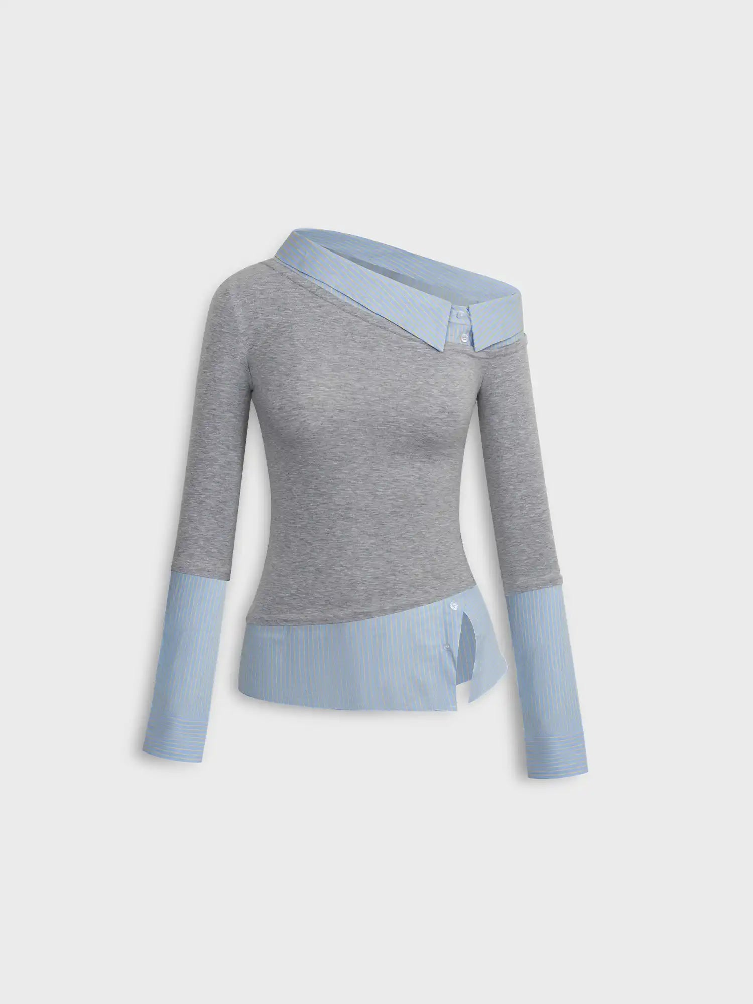 1Jinn Studio Faux Two Piece Off Shoulder Top | Canton Collective