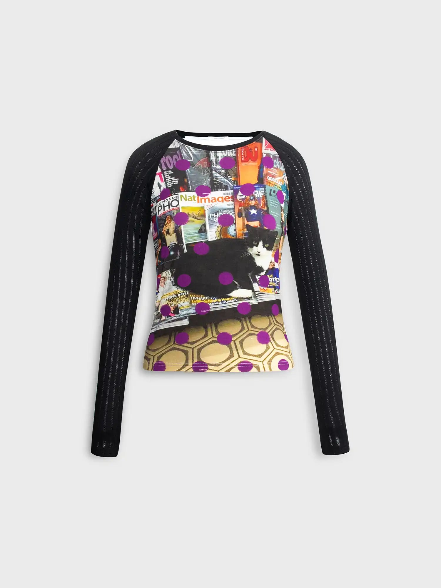 1Jinn Studio Women's Cat Print Raglan Top | Canton Collective