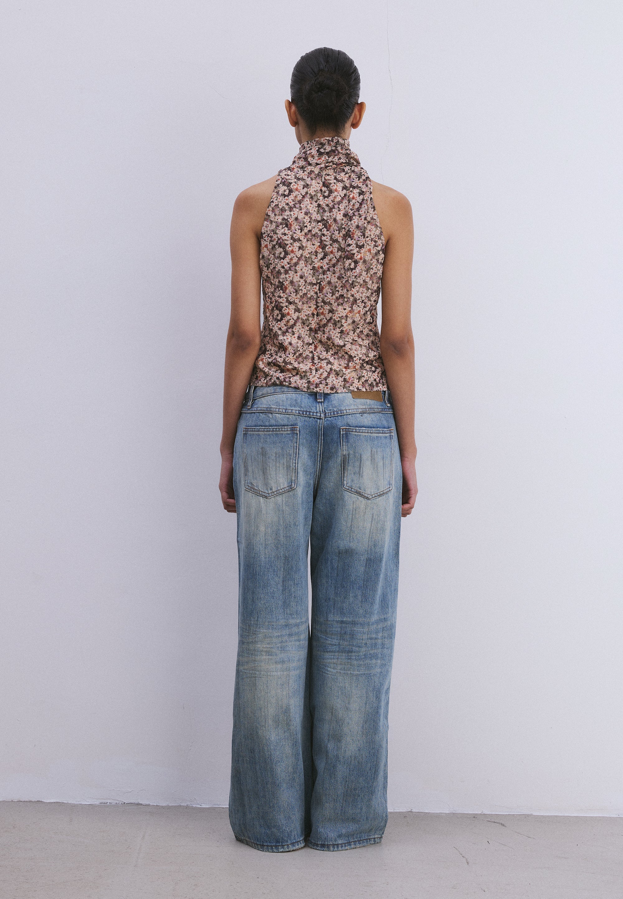 Gingham Wrap Neck Tank