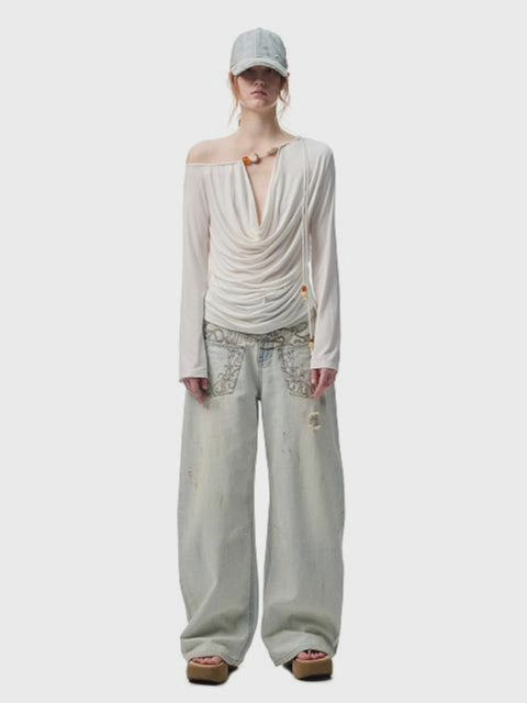 1Jinn Studio Pearl Drop Drape Top | Canton Collective