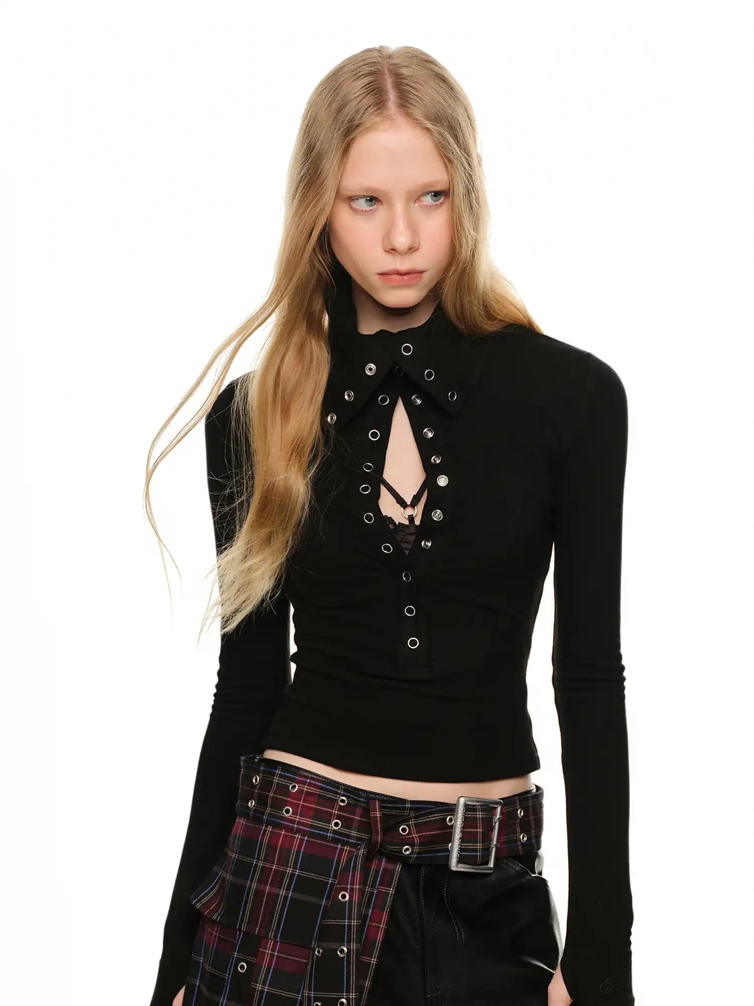 1Jinn Studio Fold and Frame Turtleneck for soft dark romance styling