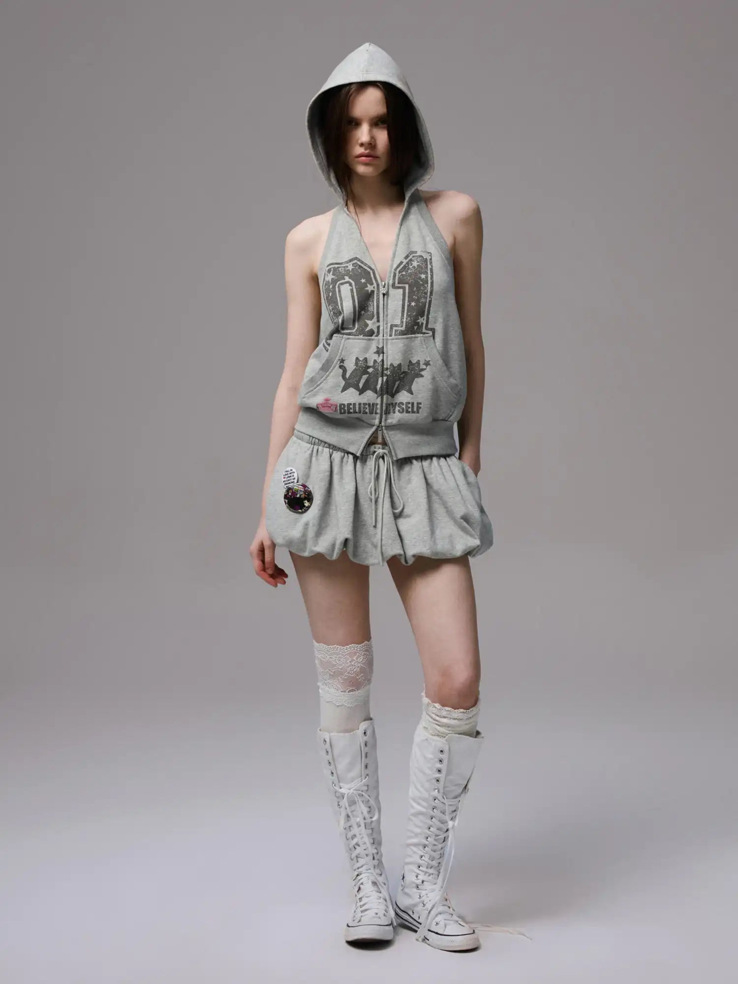 Y2K Puff Bubble Sweat Skirts