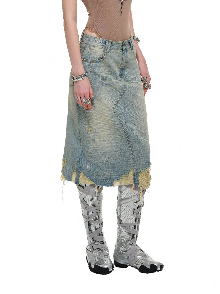 Rhinestone Fade Skirt