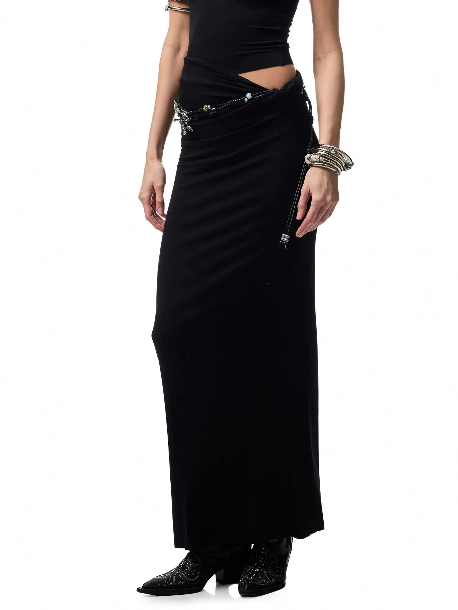 Knot-Back Sculpt Skirt