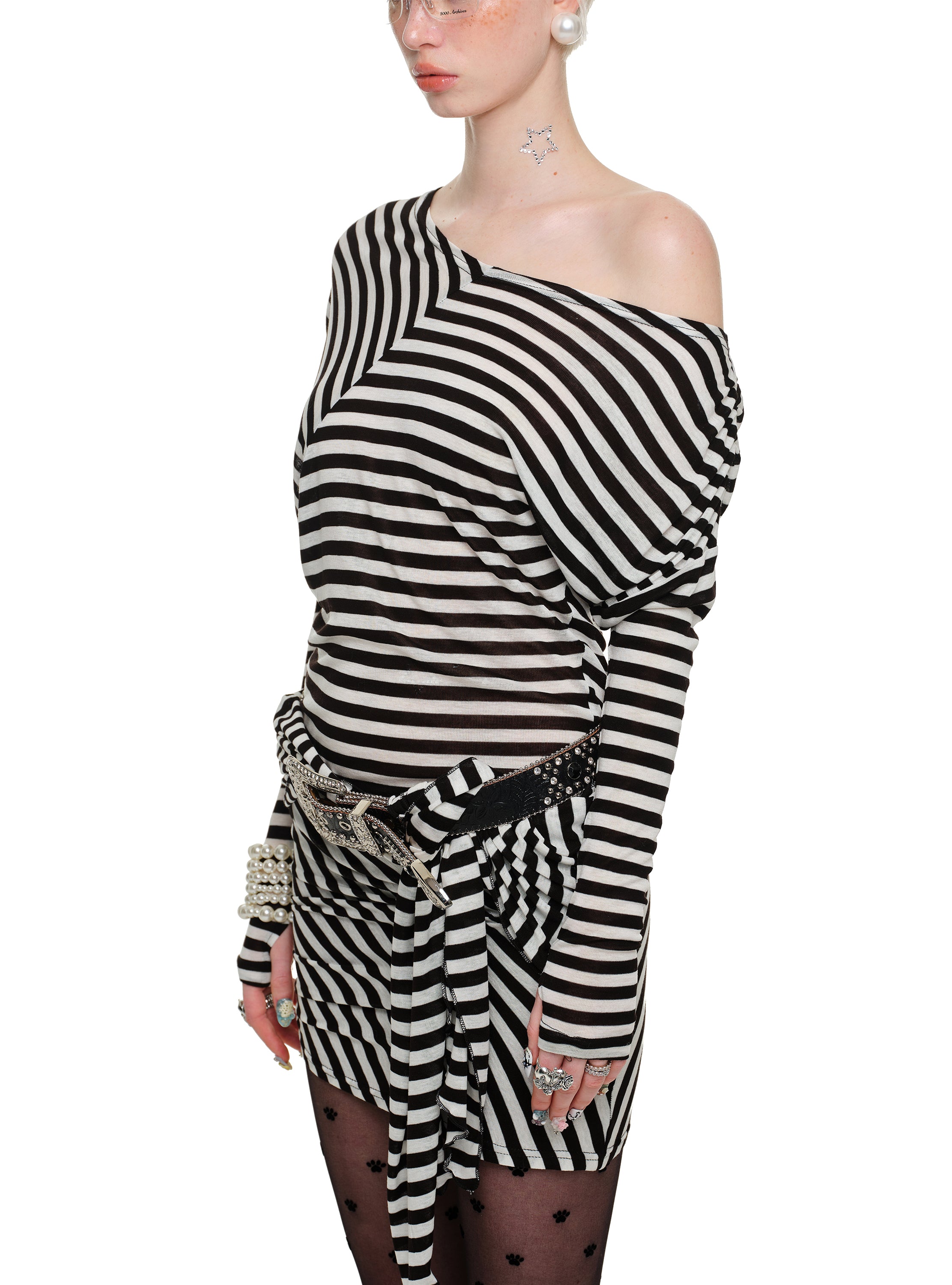 Monochrome Twist Dress