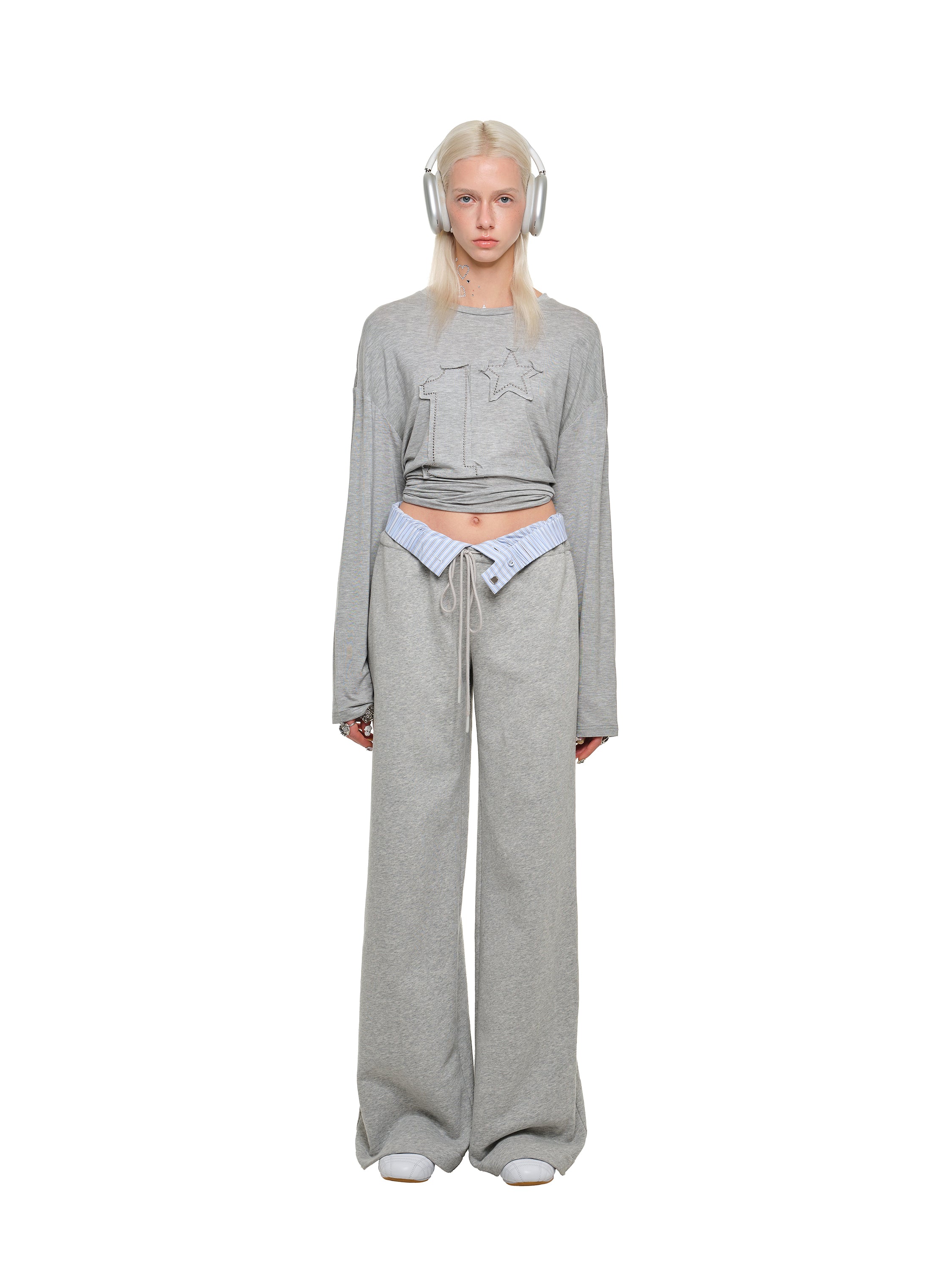 Layered Detail Casual Sweatpants