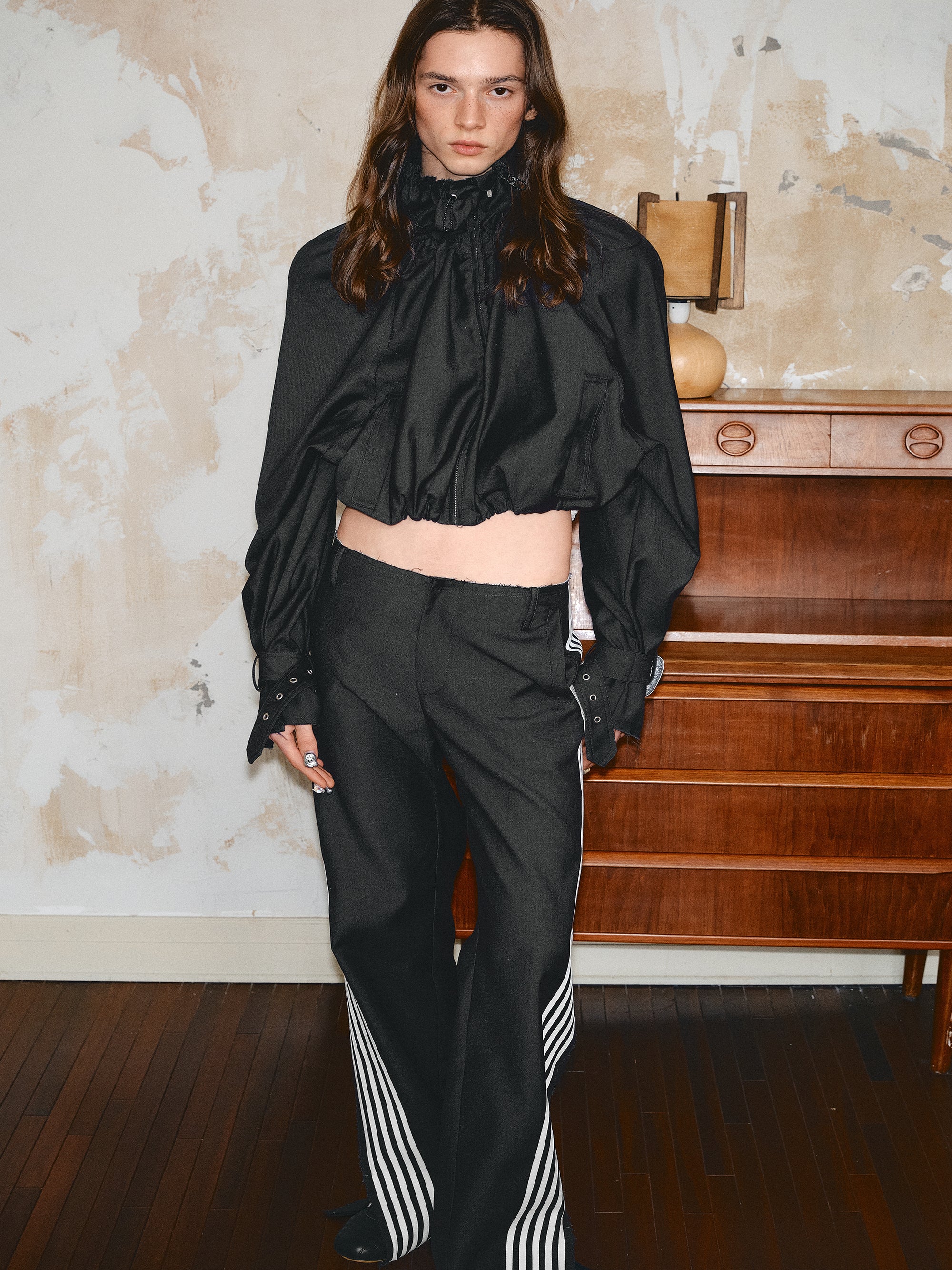 Balloon Hem Cropped Jacket
