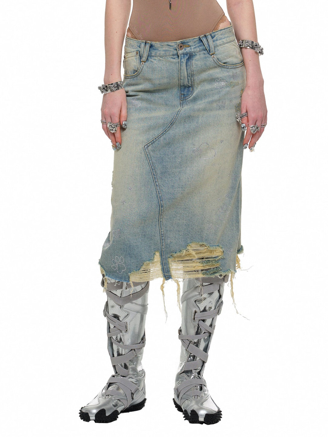 Rhinestone Fade Skirt