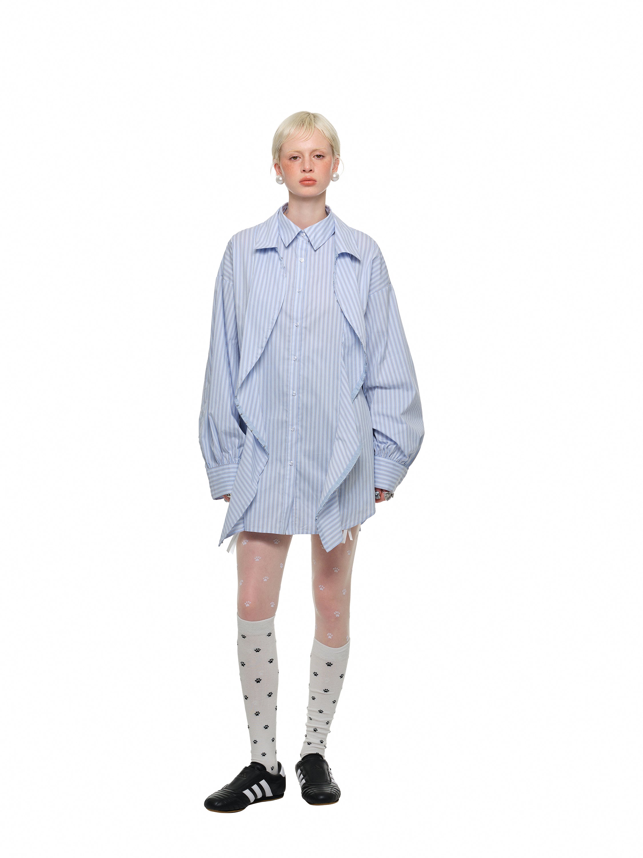 Oversized Layered Stripe Shirt