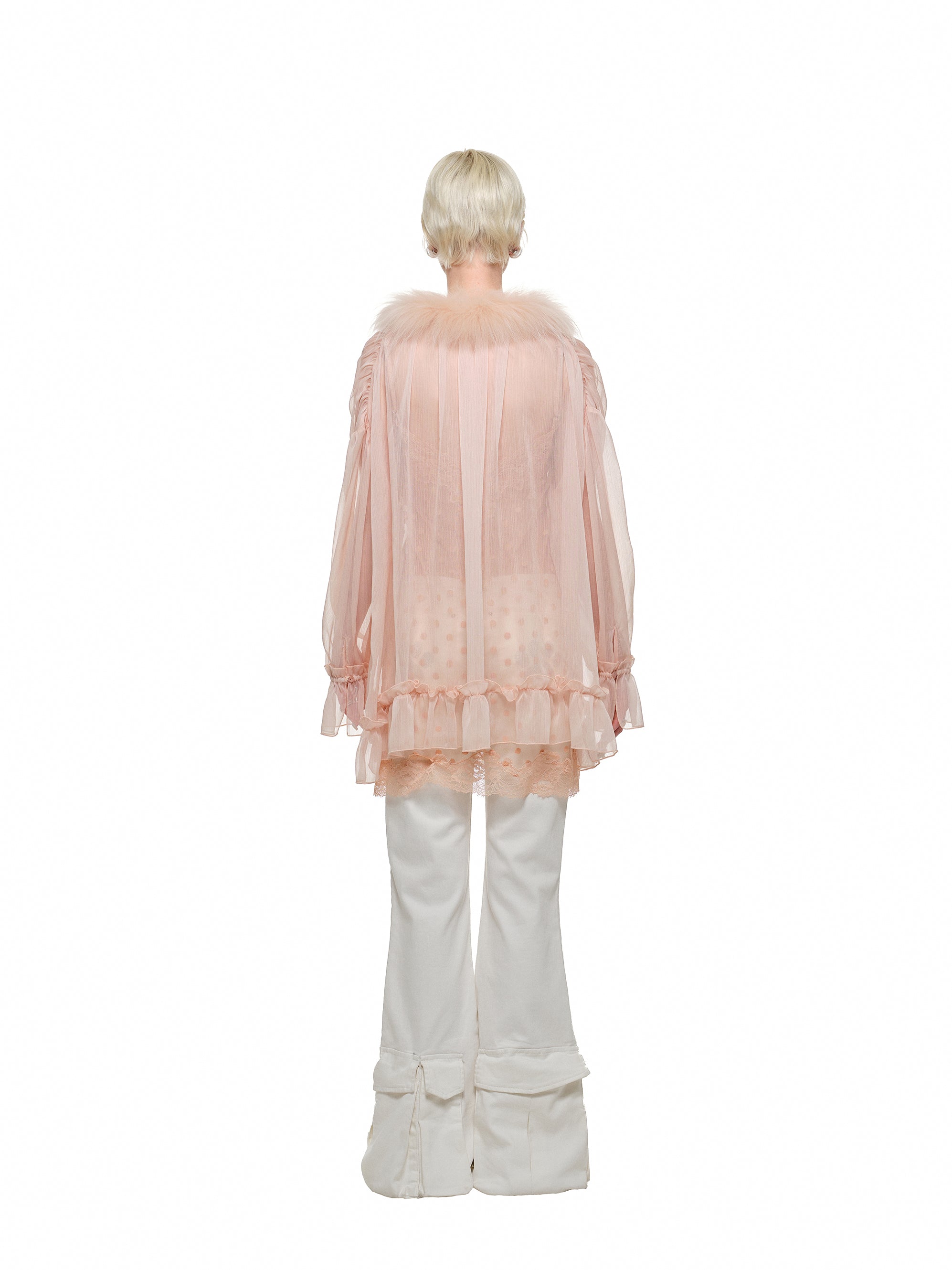 Cloudlight Sheer Tie Blouse