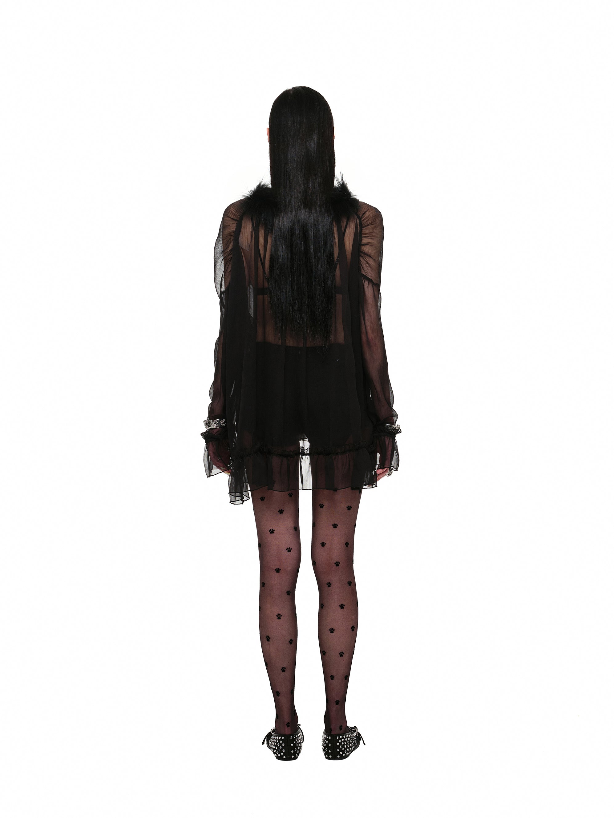 Cloudlight Sheer Tie Blouse