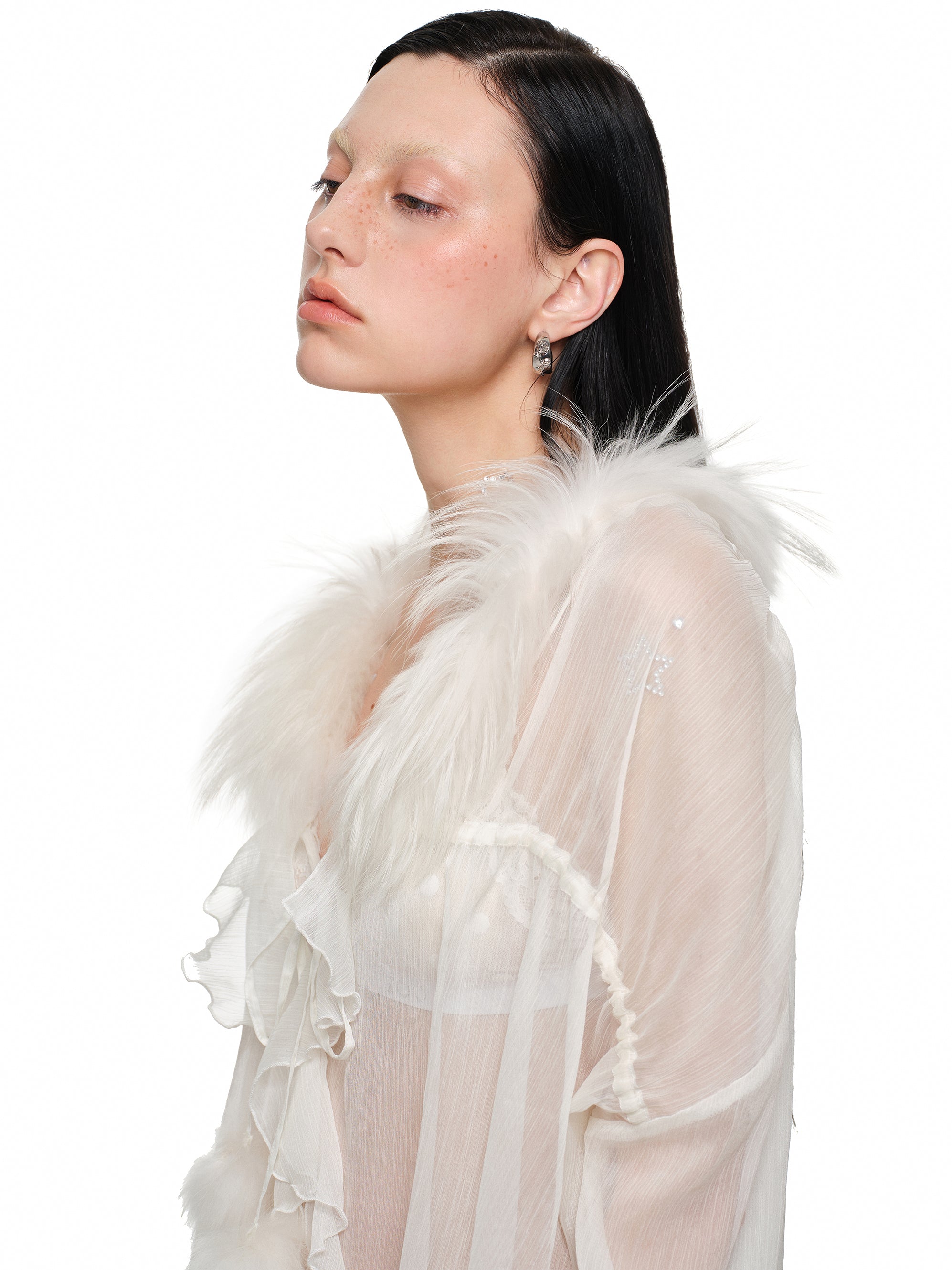 Cloudlight Sheer Tie Blouse