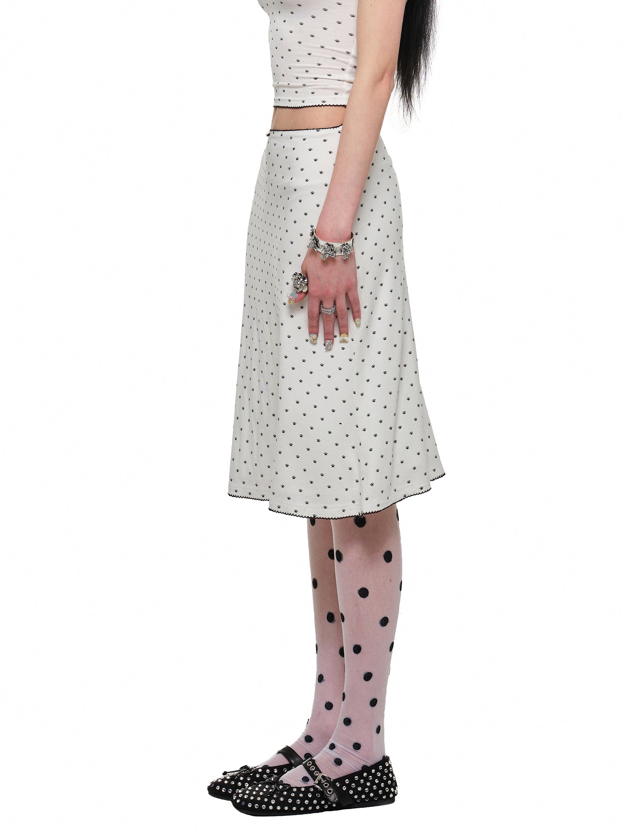 Paw Print Lace Skirt