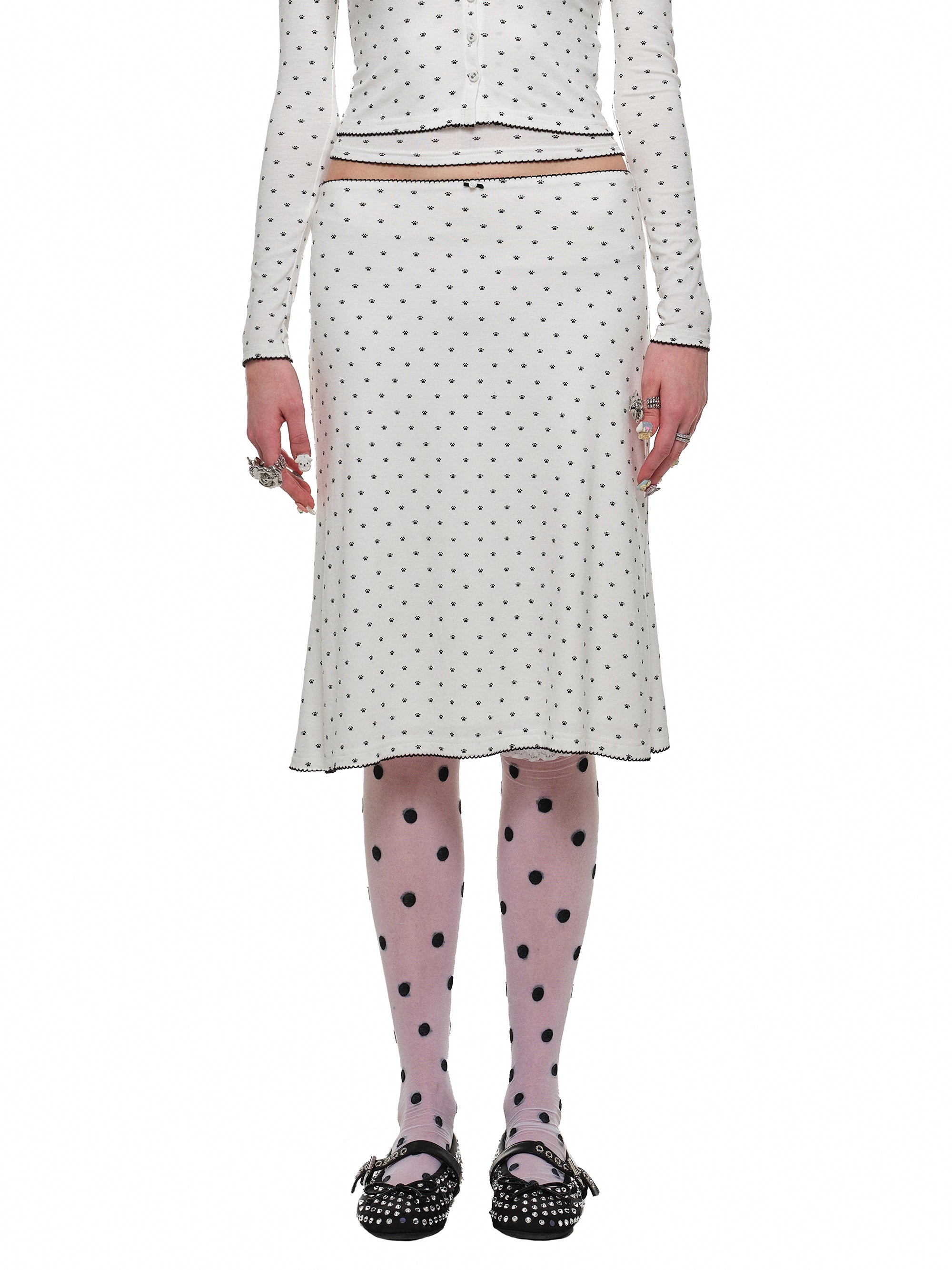 Paw Print Lace Skirt