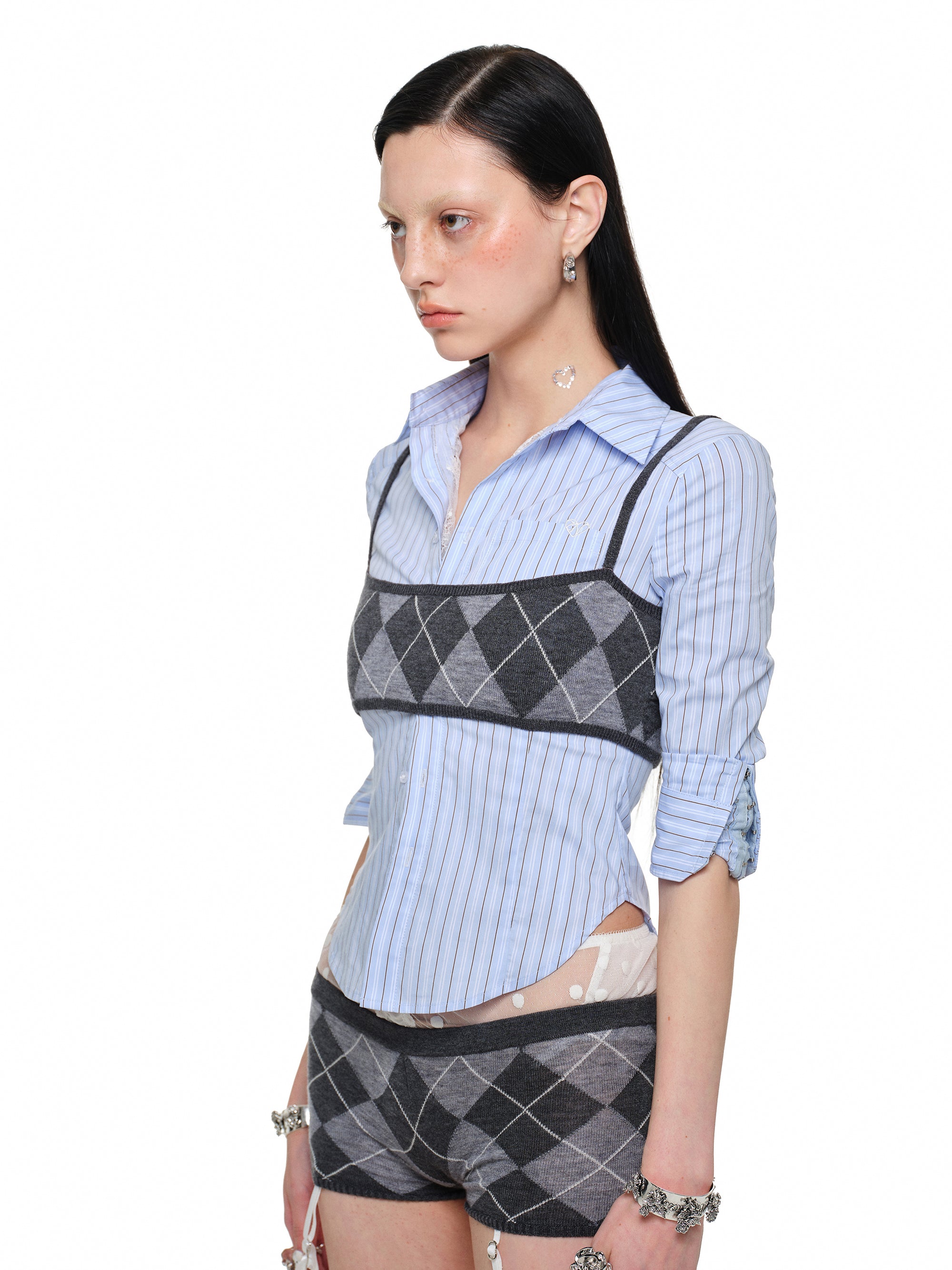 Diamond Line Knit Tank Top