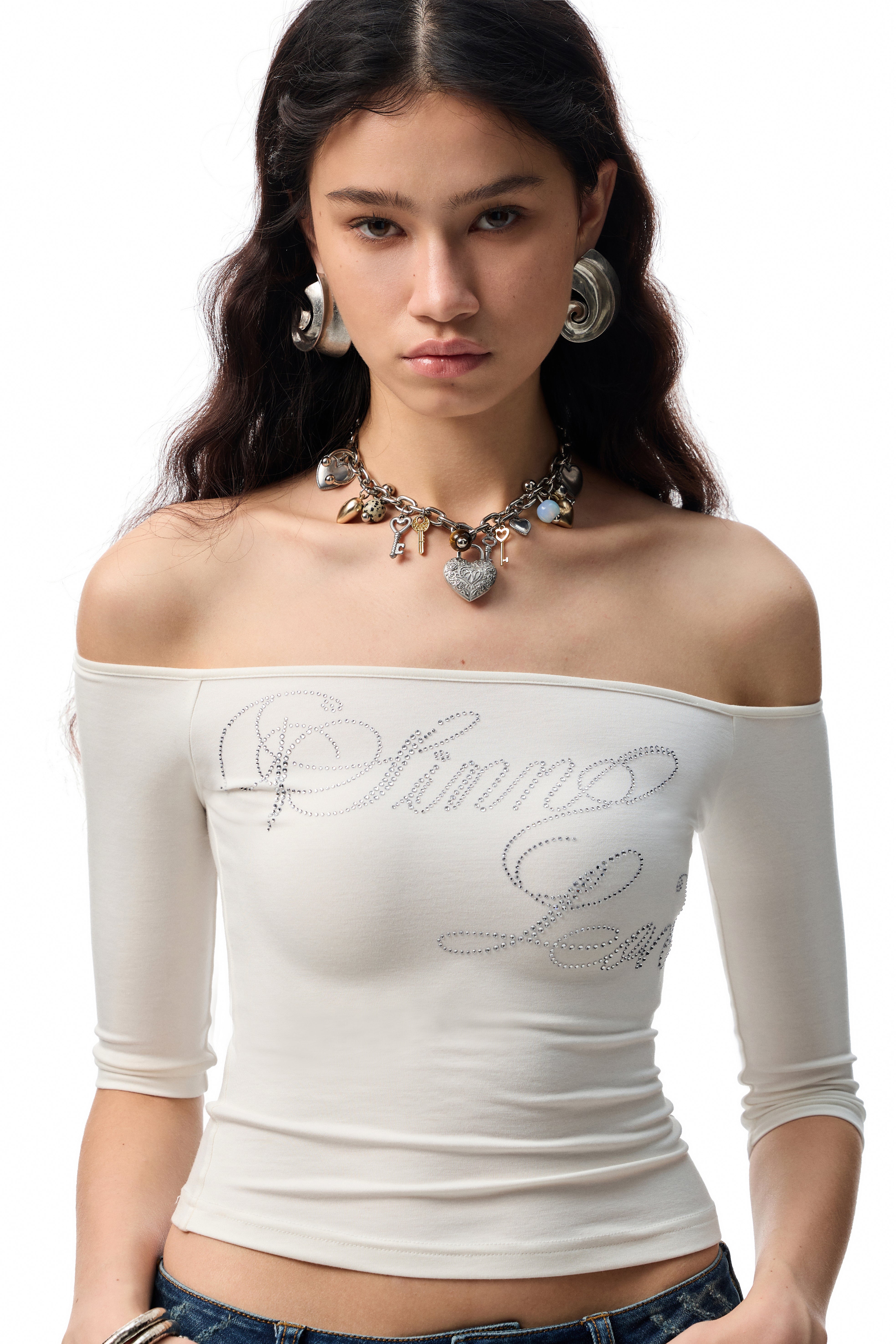 Diamond-Lit Lettering Tee