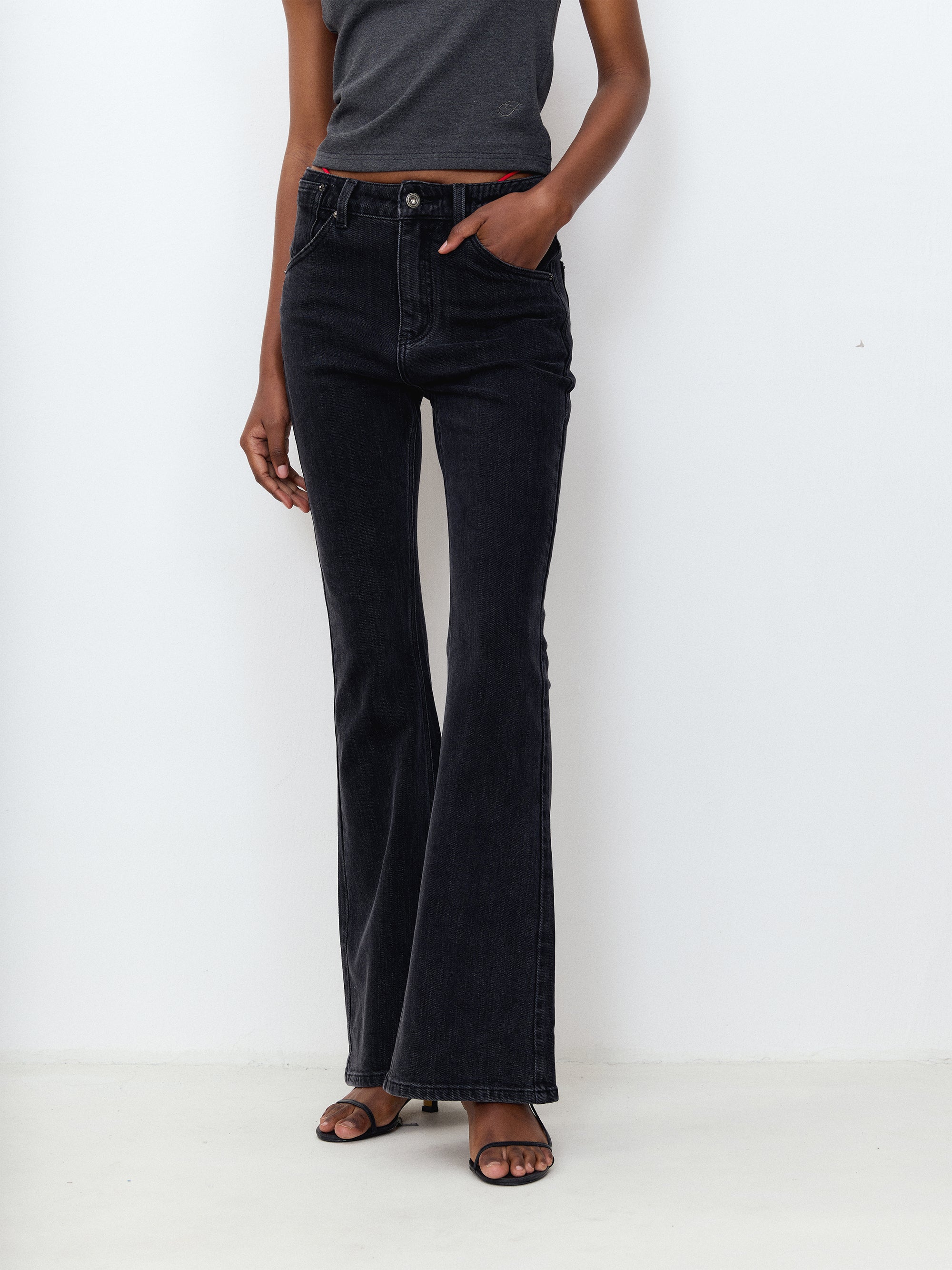 Mono Stretch Flare Jeans
