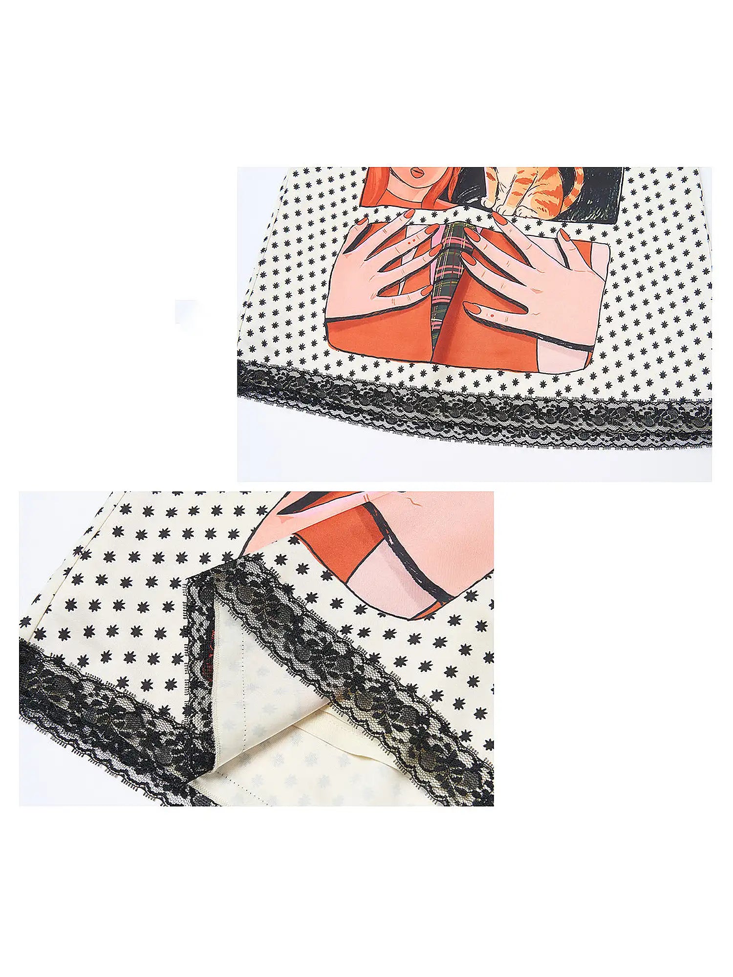 Canton_Collective_Comic Print A-Line Mini Skirt_Details_1