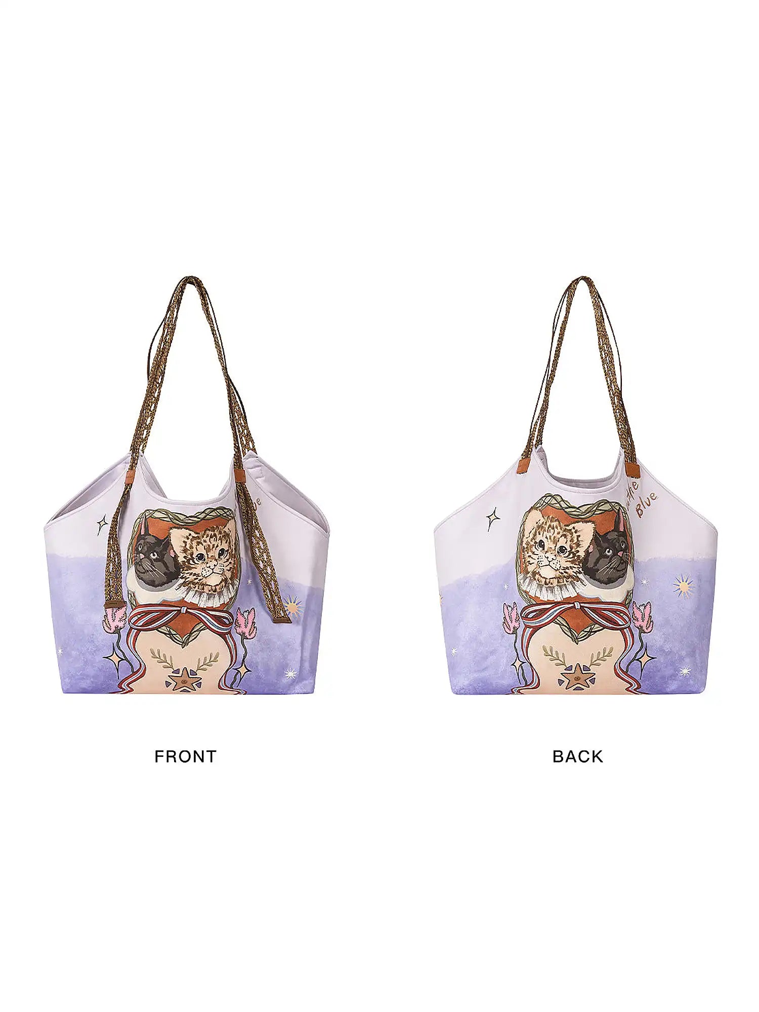 Outtheblue Whimsical Cat Purple Tote Bag | Canton Collective