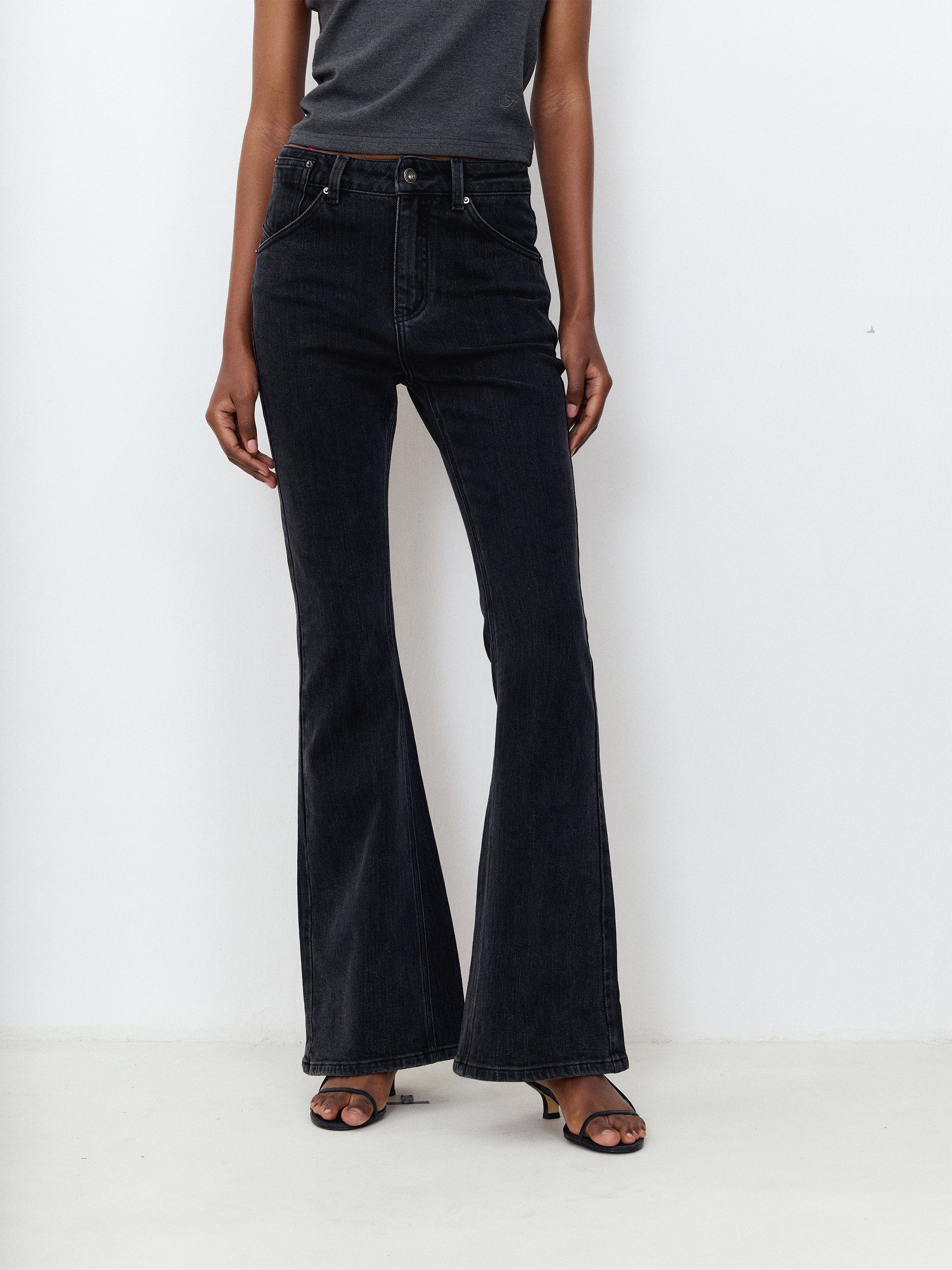 Mono Stretch Flare Jeans
