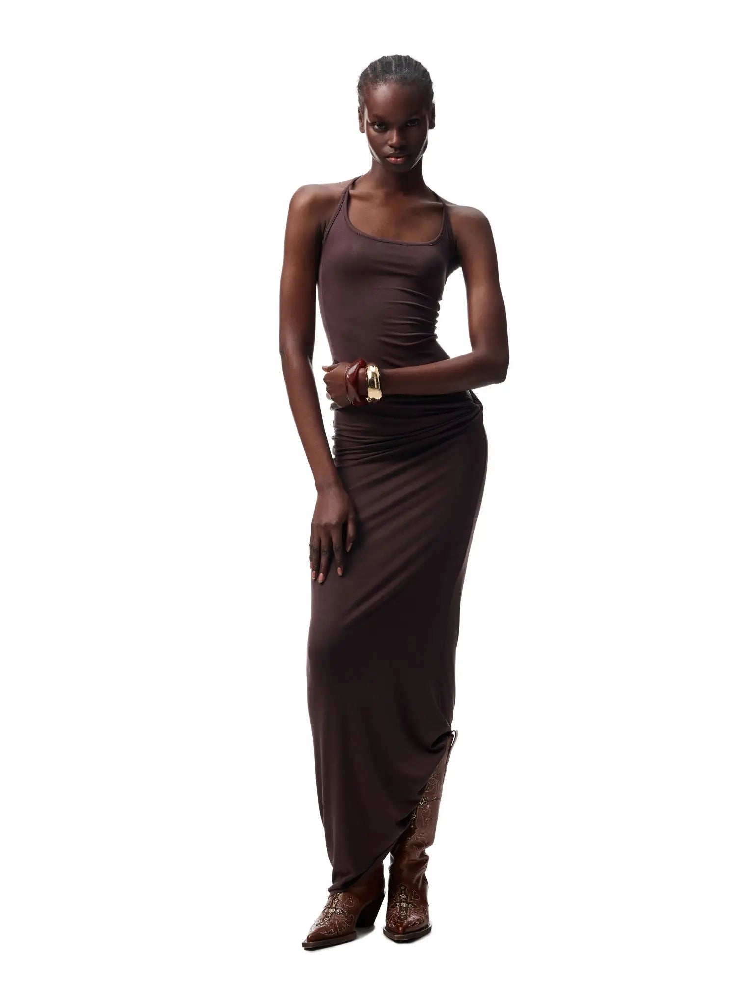 Knot-Back Sculpt Skirt