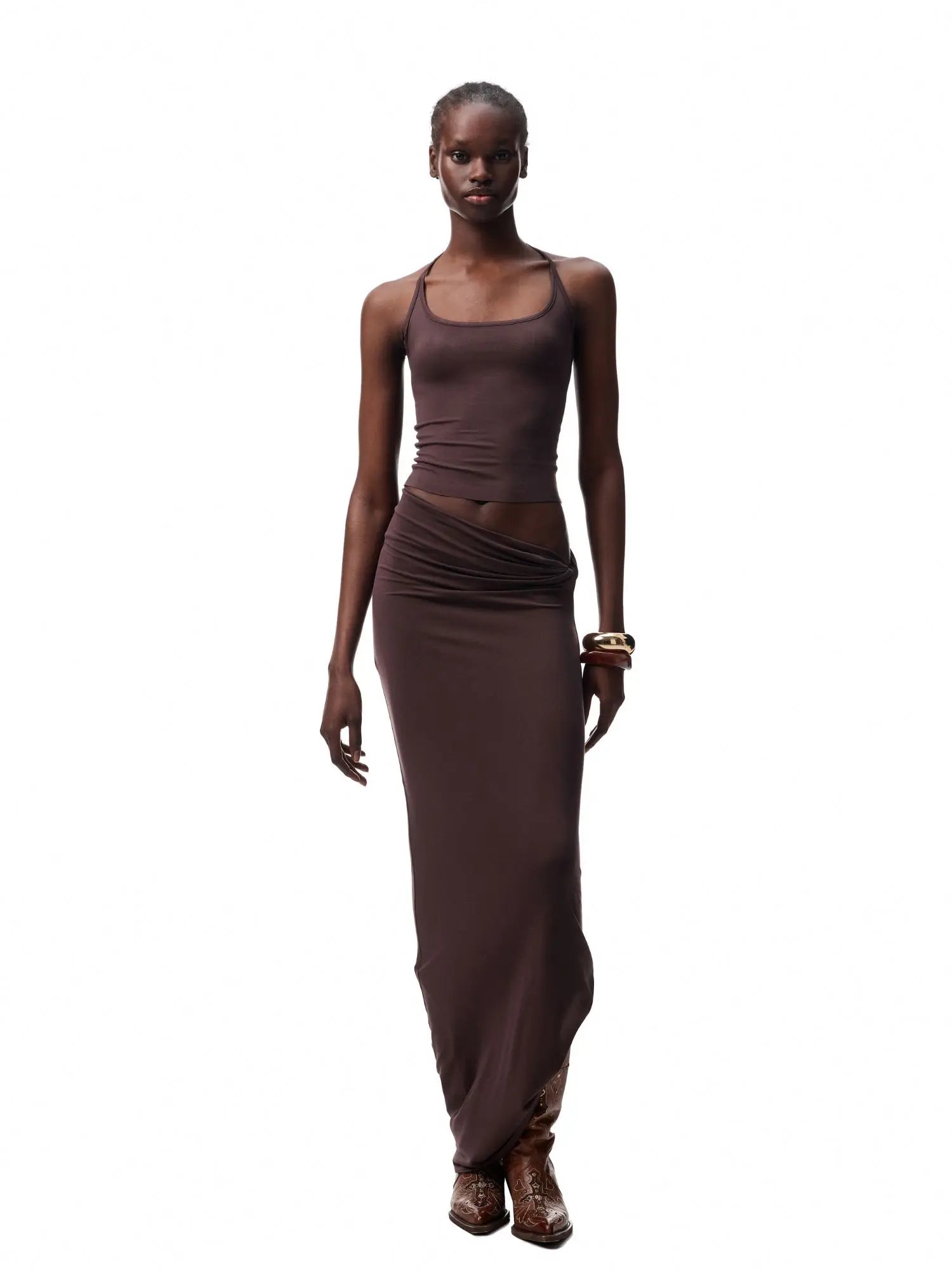 Knot-Back Sculpt Skirt