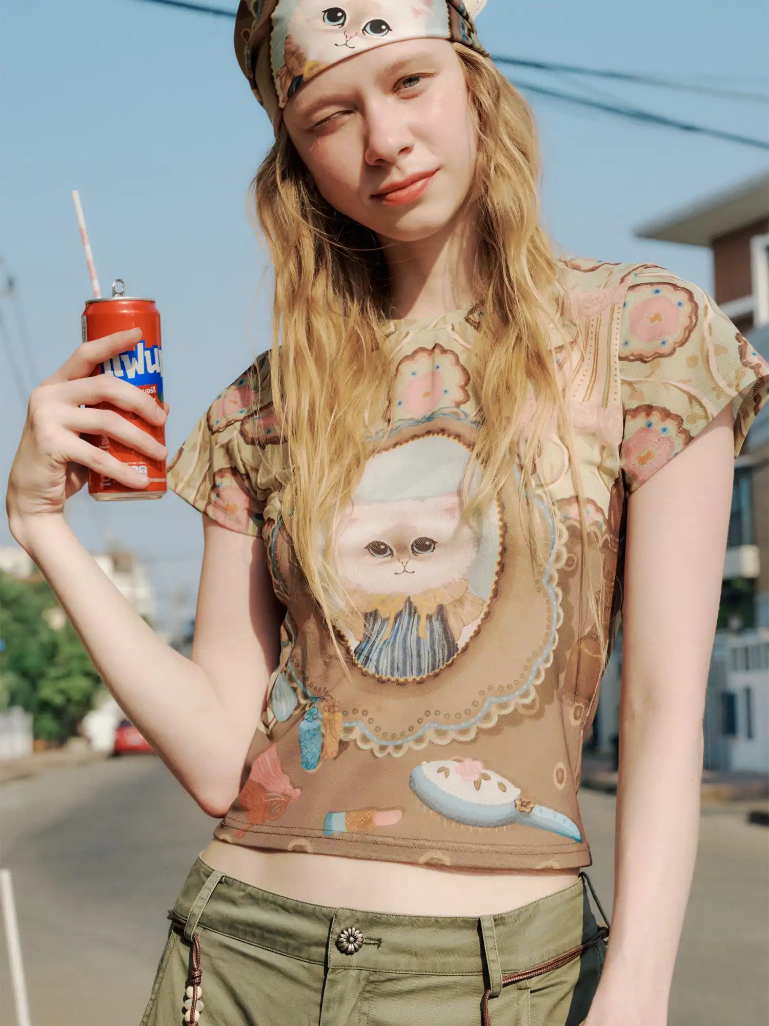 Outtheblue Magic Mirror Cat Crew Neck Tee | Canton Collective