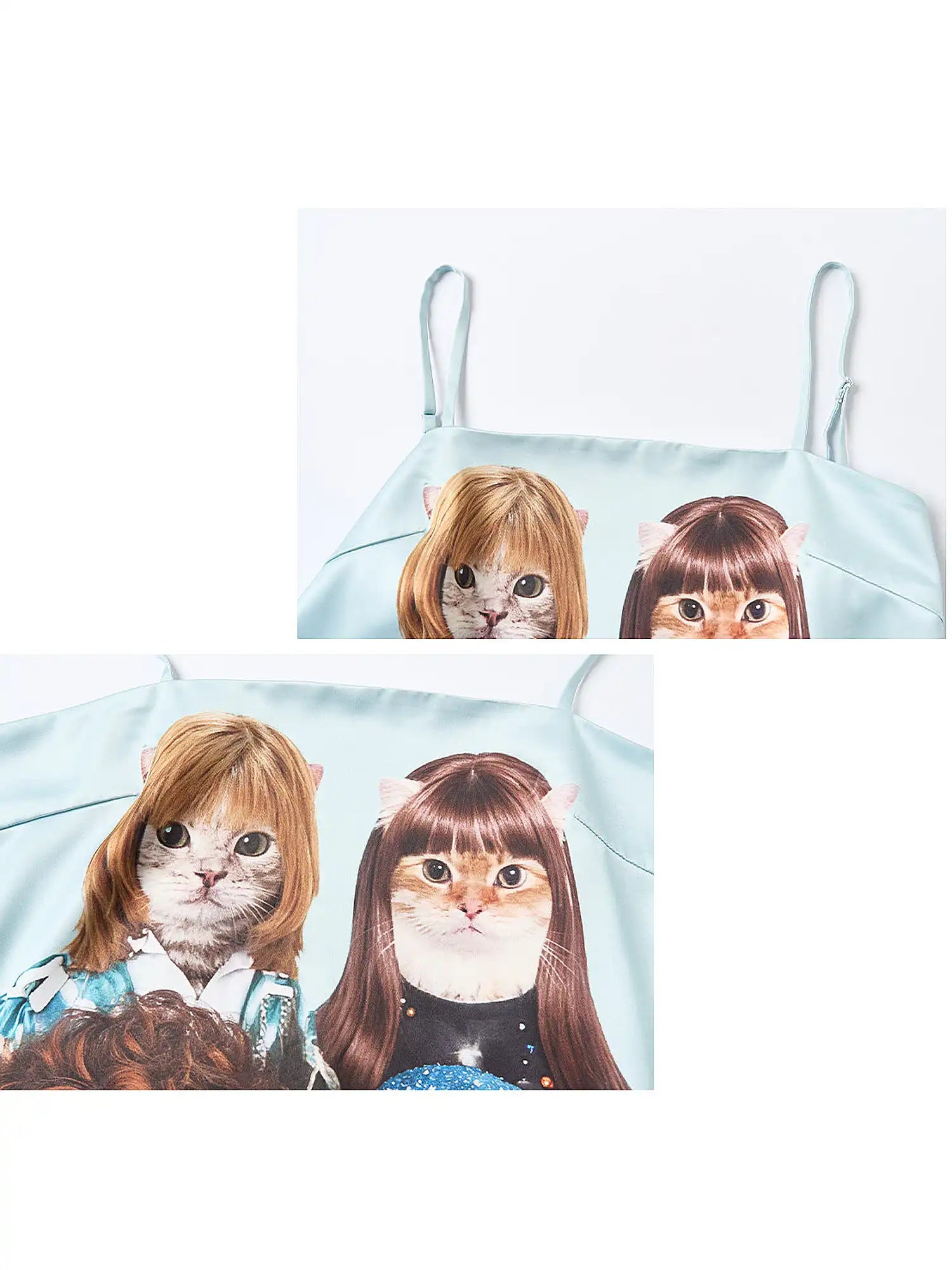 Outtheblue Vintage Party Cat Asymmetric Draped Cami Top | Canton Collective