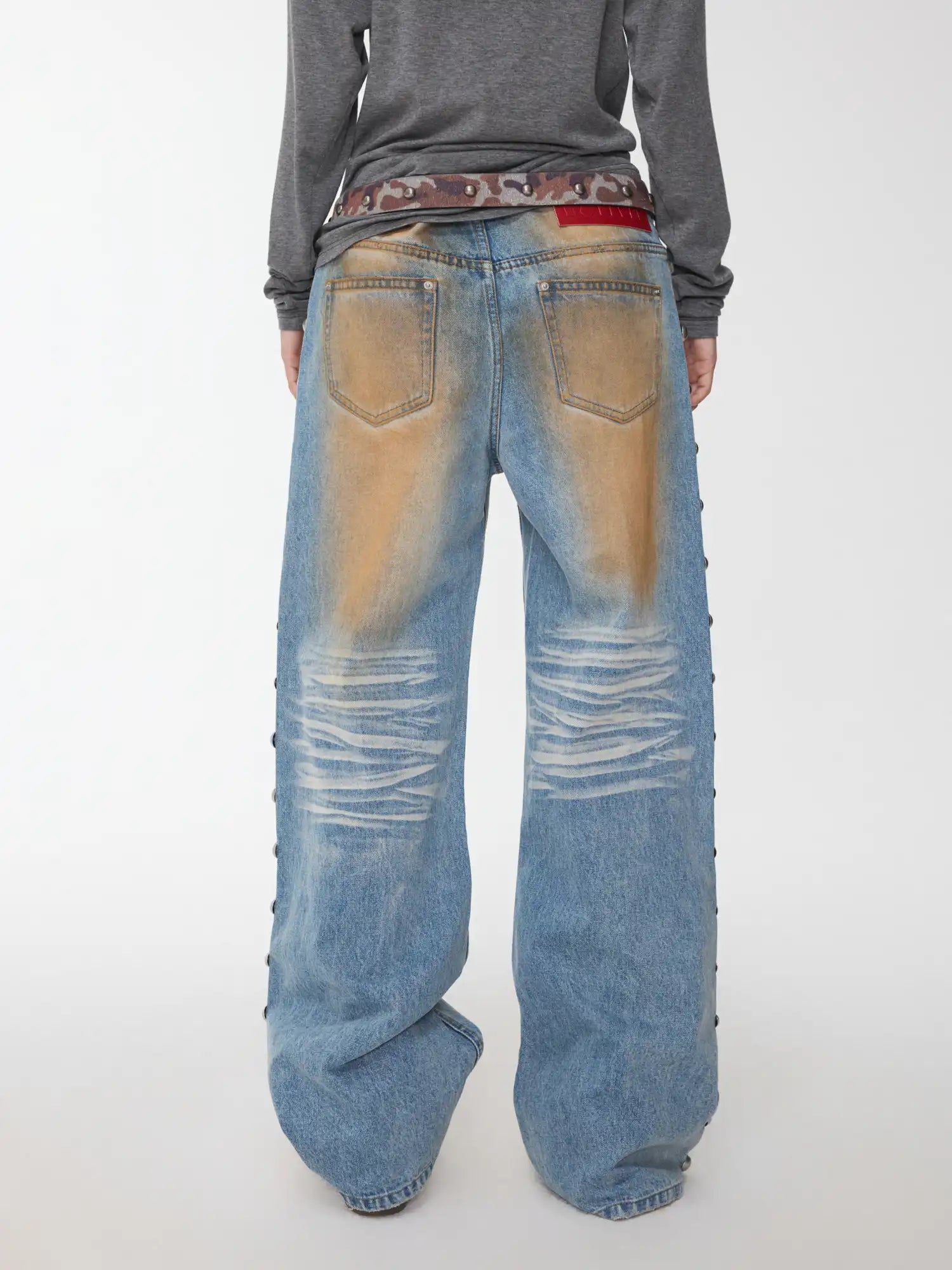 Rock Stud Straight Denim