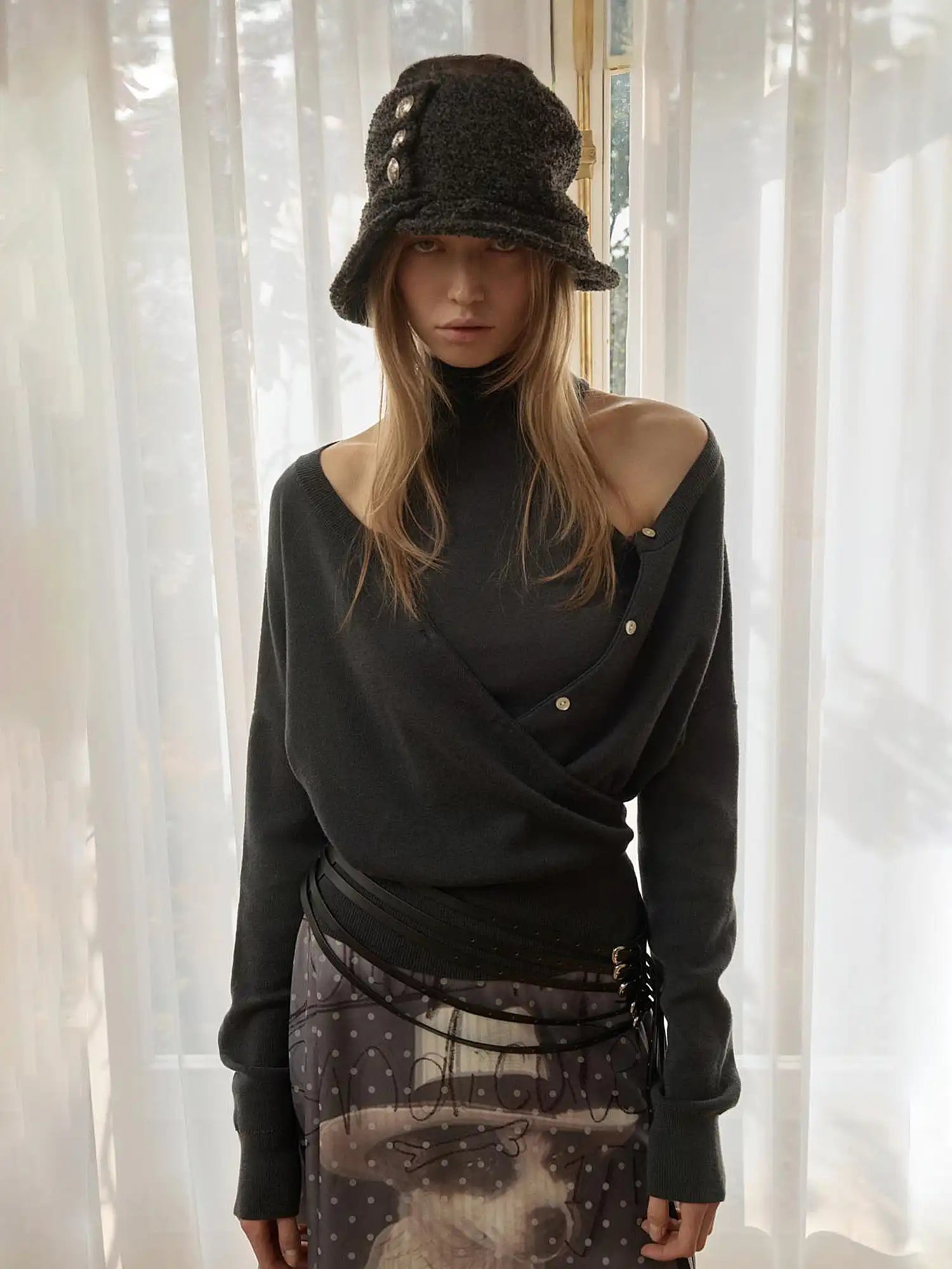 1Jinn Studio 2-in-1 Turtleneck Vest Cardigan | Canton Collective