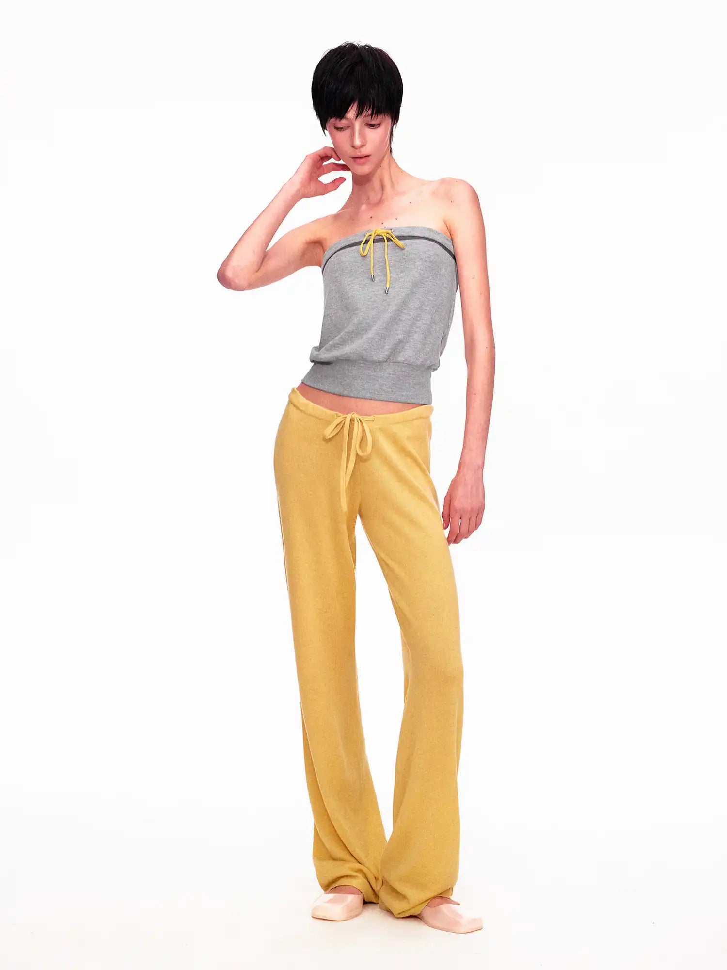 Ayo 2000s Low Rise Drawstring Knit Pants | Canton Collective