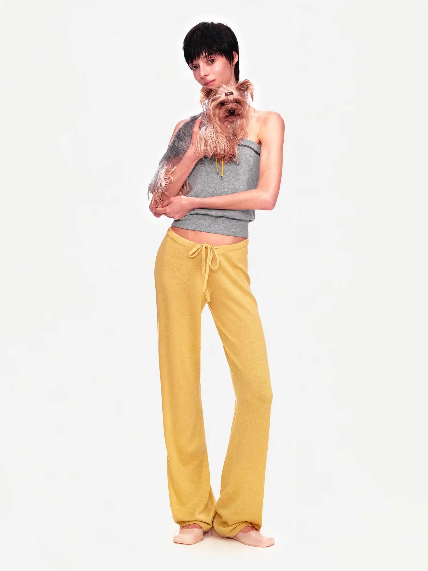 Ayo 2000s Low Rise Drawstring Knit Pants | Canton Collective
