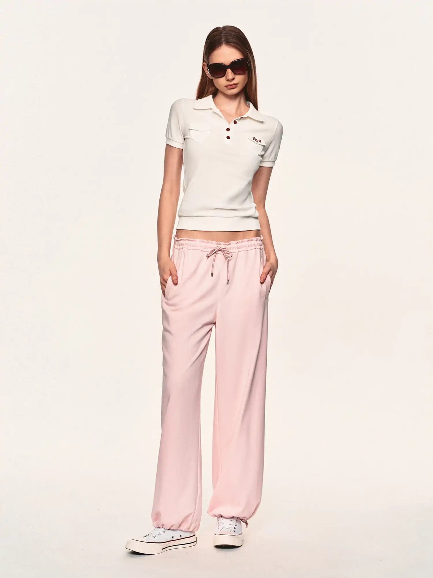 Ayo 2000s Pink Low Rise Sweatpants | Canton Collective