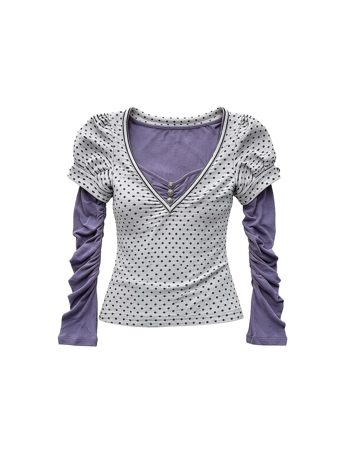 Deleteex 2000s Purple Long Sleeve Layered Top | Canton Collective
