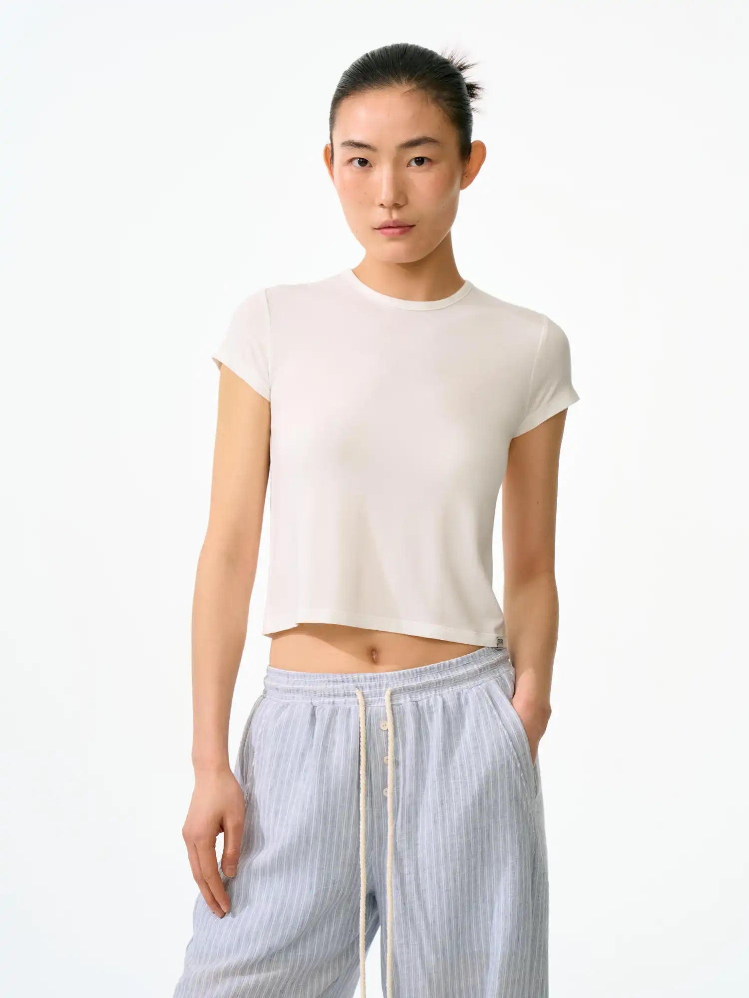 FirstFloor 90s Nostalgia Baby Tee In Skin-Soft Modal | Canton Collective